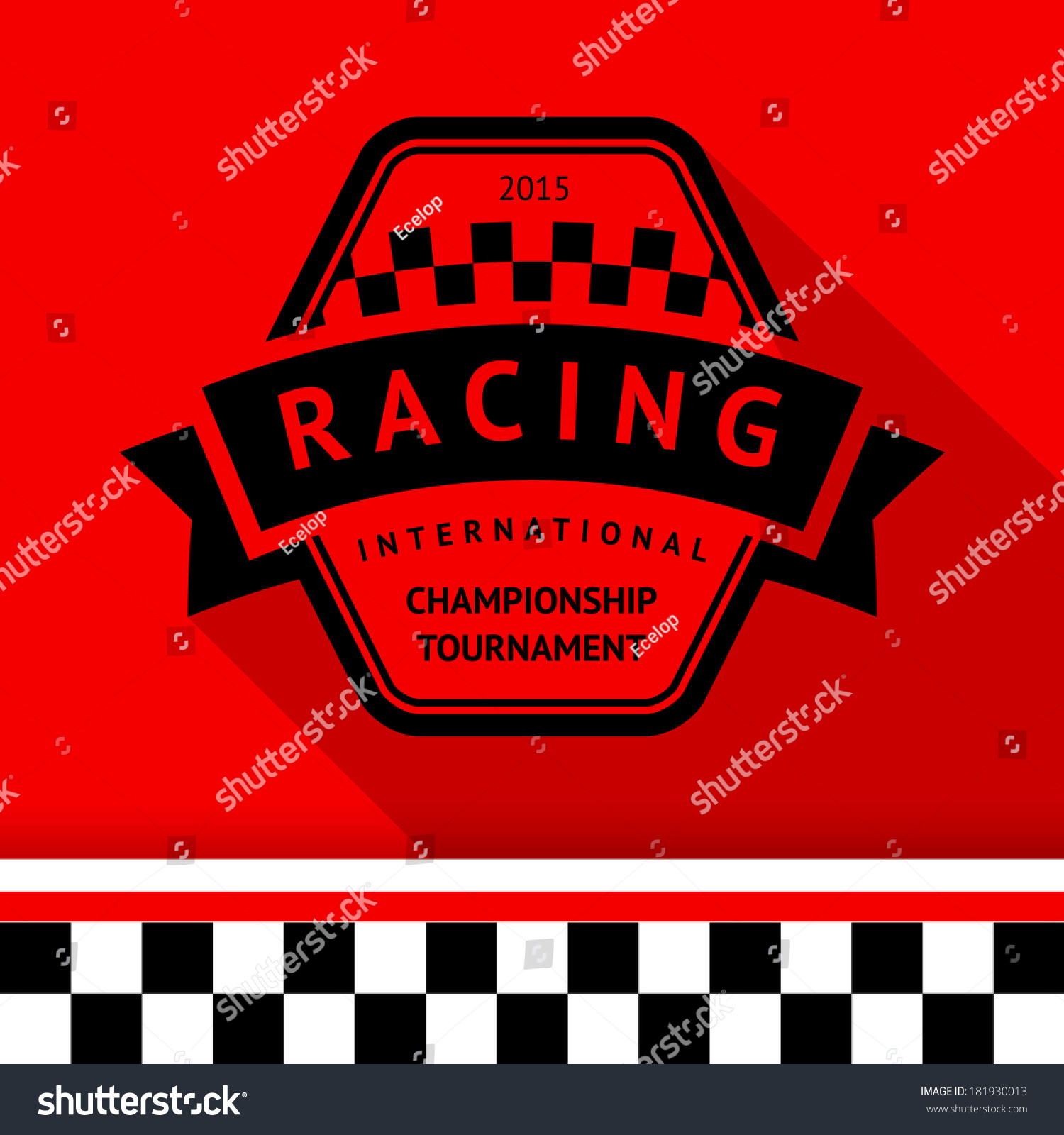 Racing Stamp09 Vector Illustration: vector de stock (libre de regalías ...