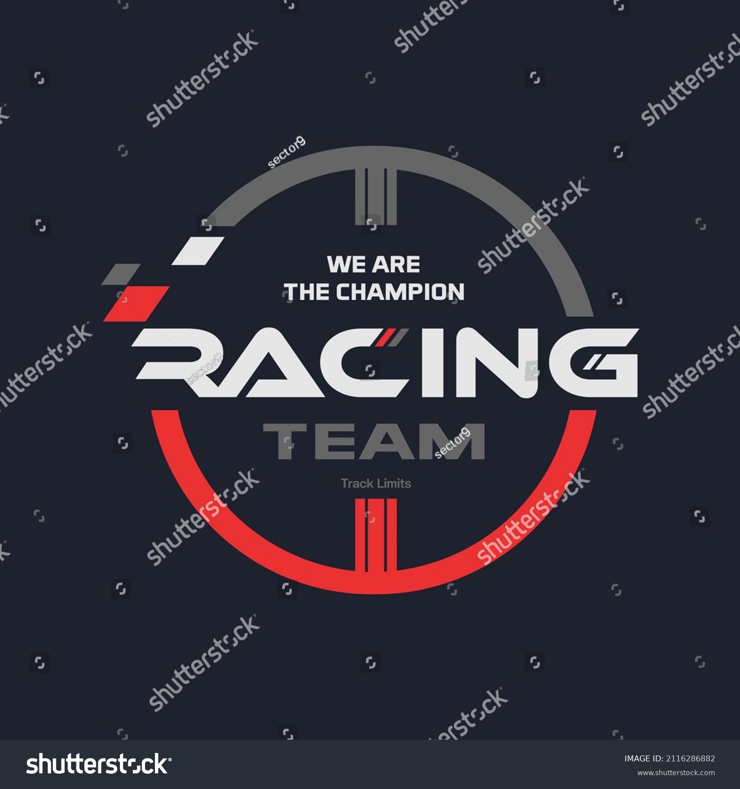 Racing Team Trendy Fashionable Vector Tshirt Stock Vector (Royalty Free ...