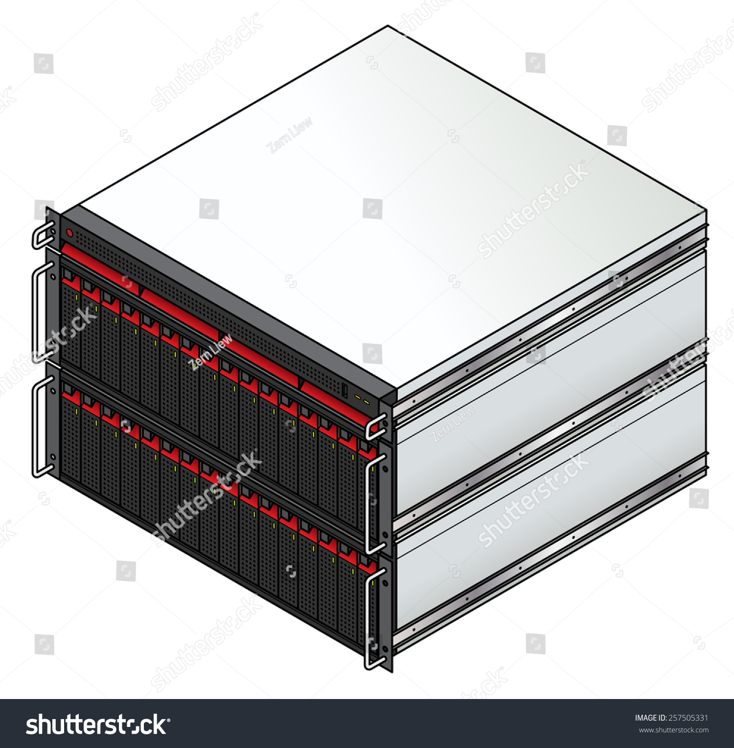 Rackmount Server Components 1u Storage Controller Stock Vector (Royalty ...