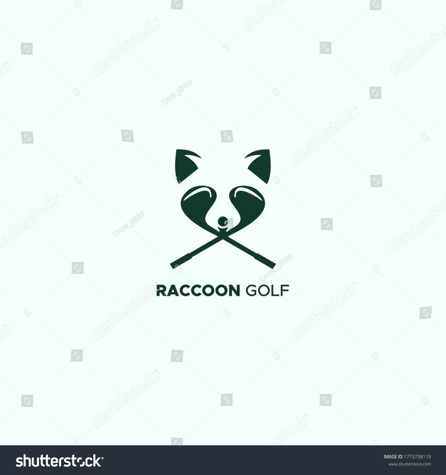 Racoon Golf Design Logo Icon Symbol Stock Vector (Royalty Free Racoon Golf Design Logo Icon Symbol Stock Vector (Royalty Free