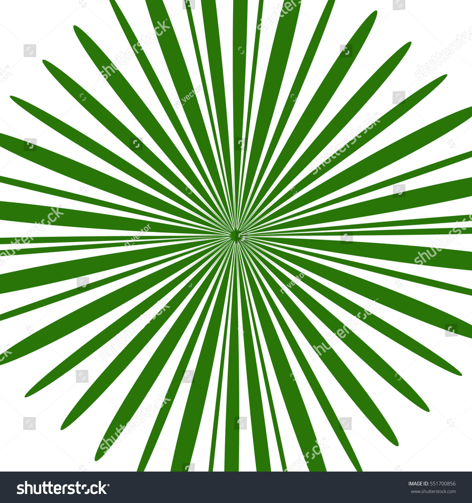 Radial Green Shape Isolated On White Stock Vector (Royalty Free) 551700856