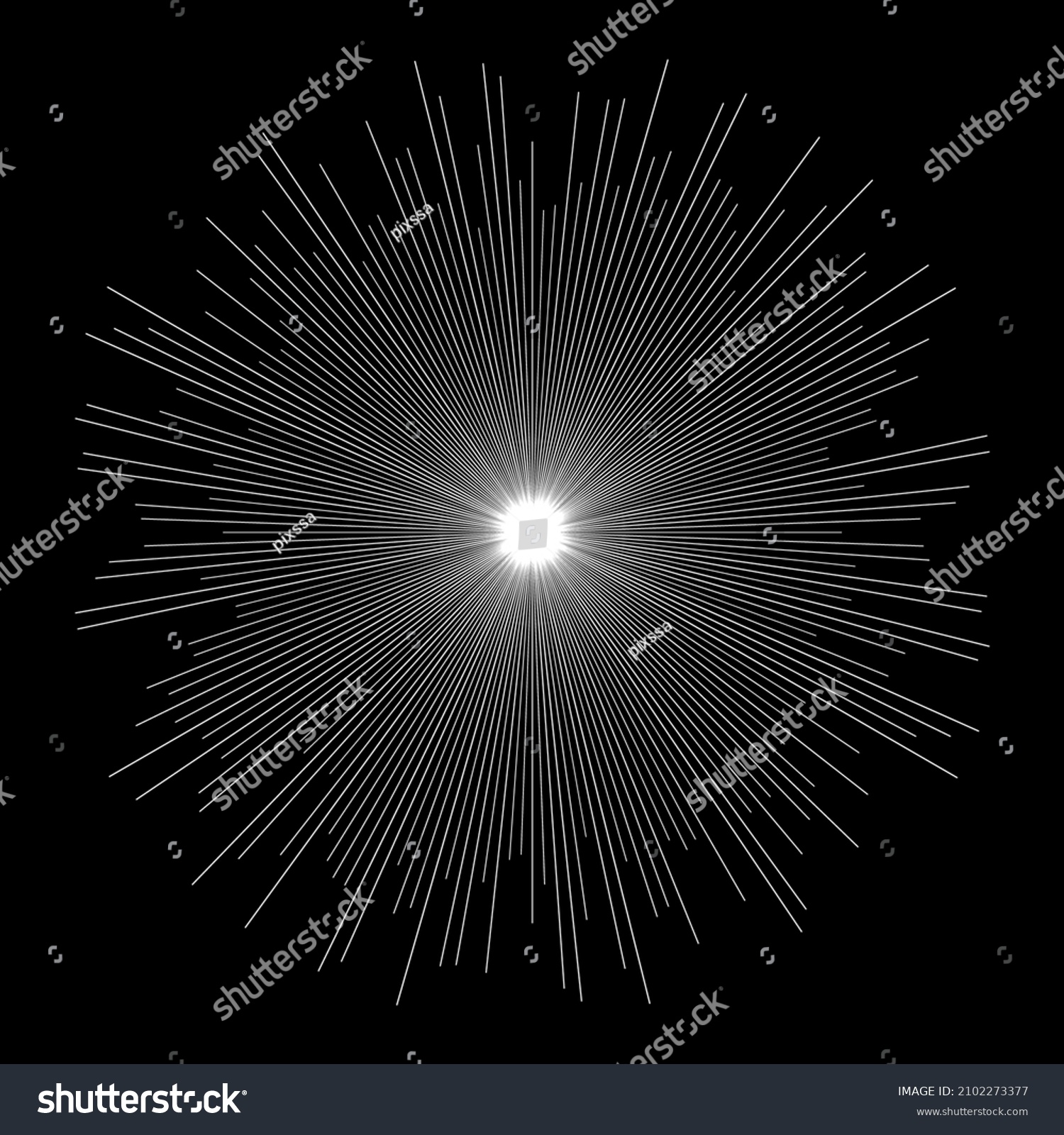 Radial Radiating Beam Ray Lines Starburst Stock Vector (Royalty Free ...