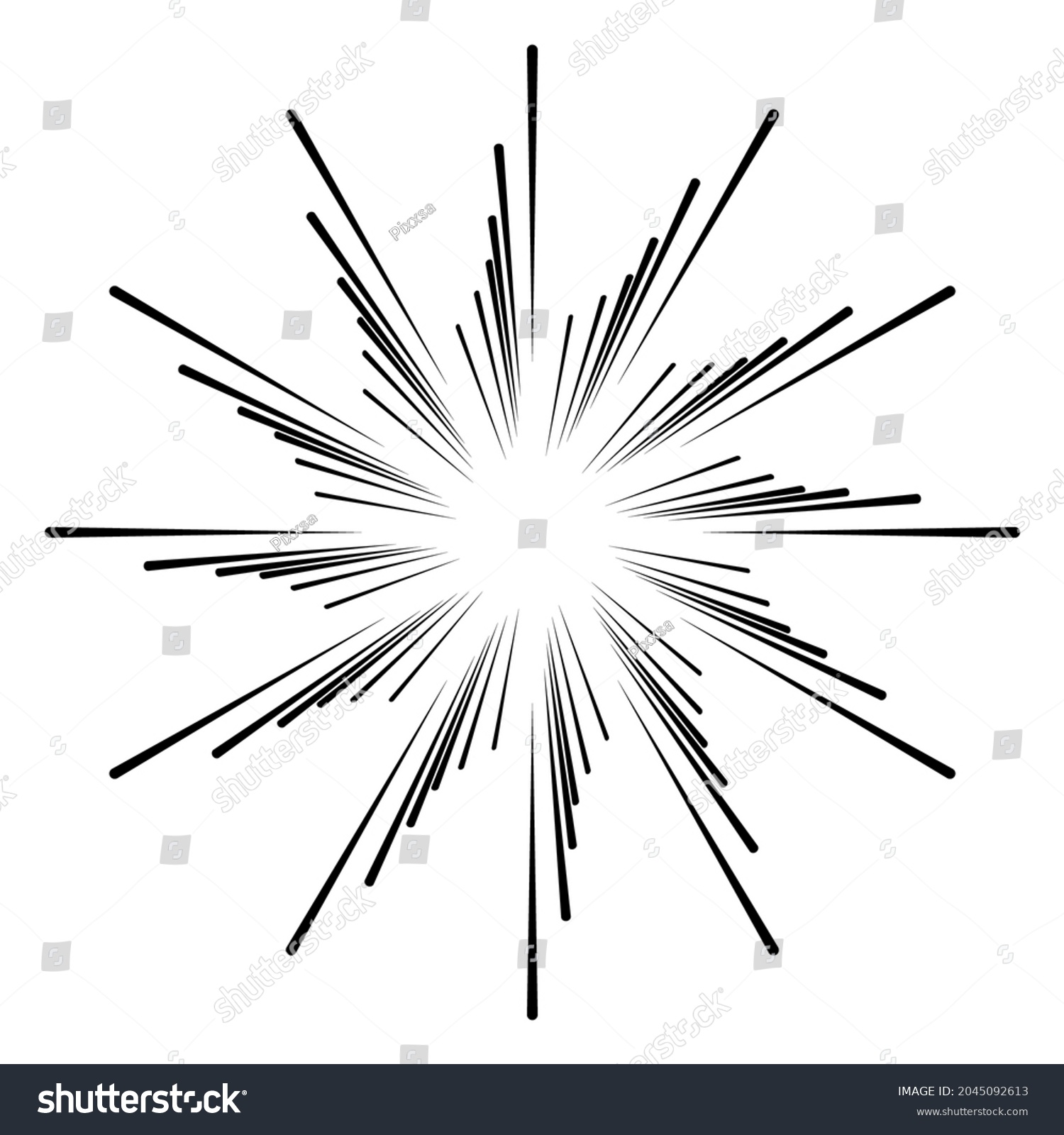 Radial Radiating Line Starburst Fireworks Effects Stock Vector (Royalty ...