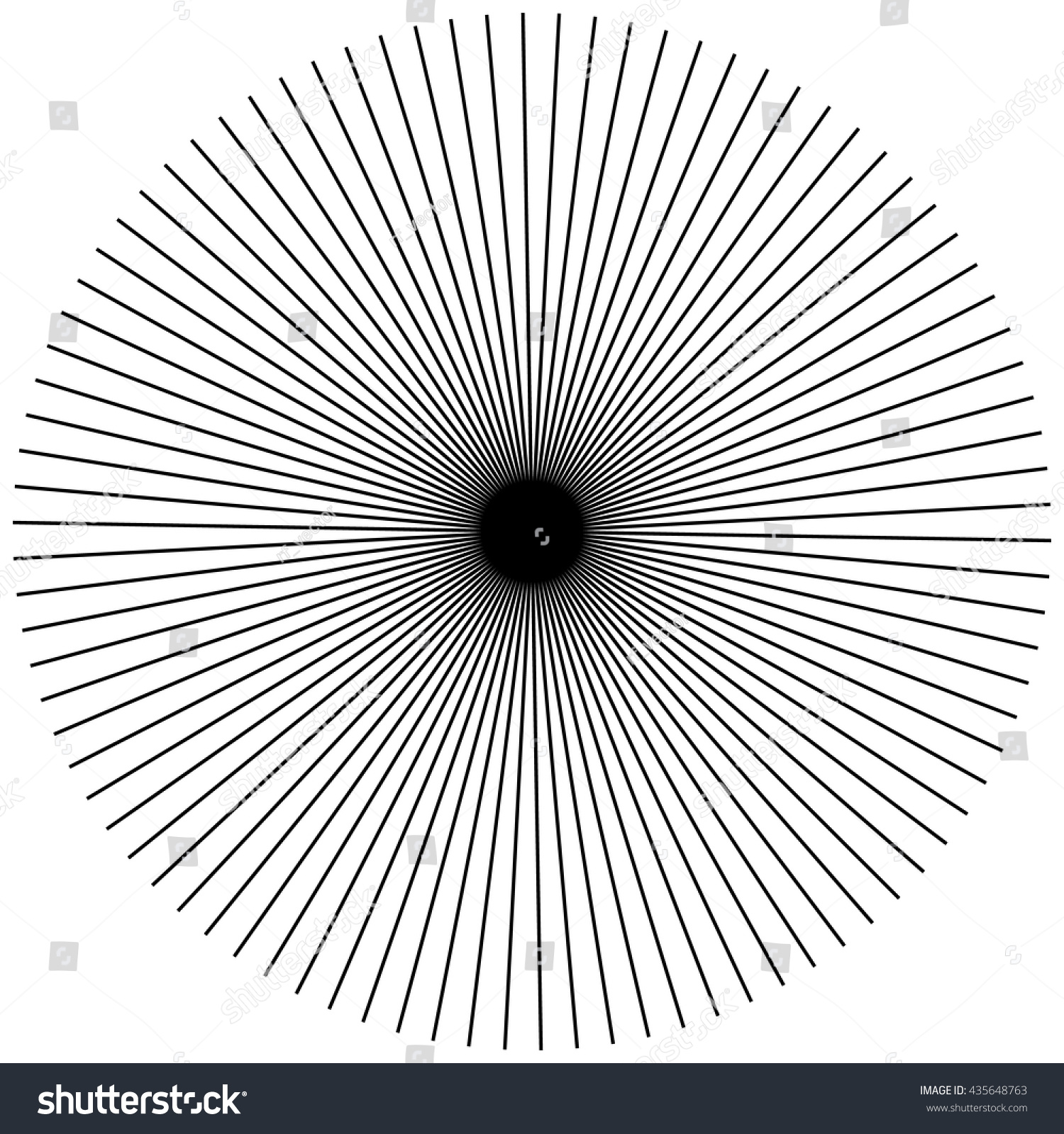 Radial Radiating Straight Thin Lines Circular Stock Vector 435648763 ...