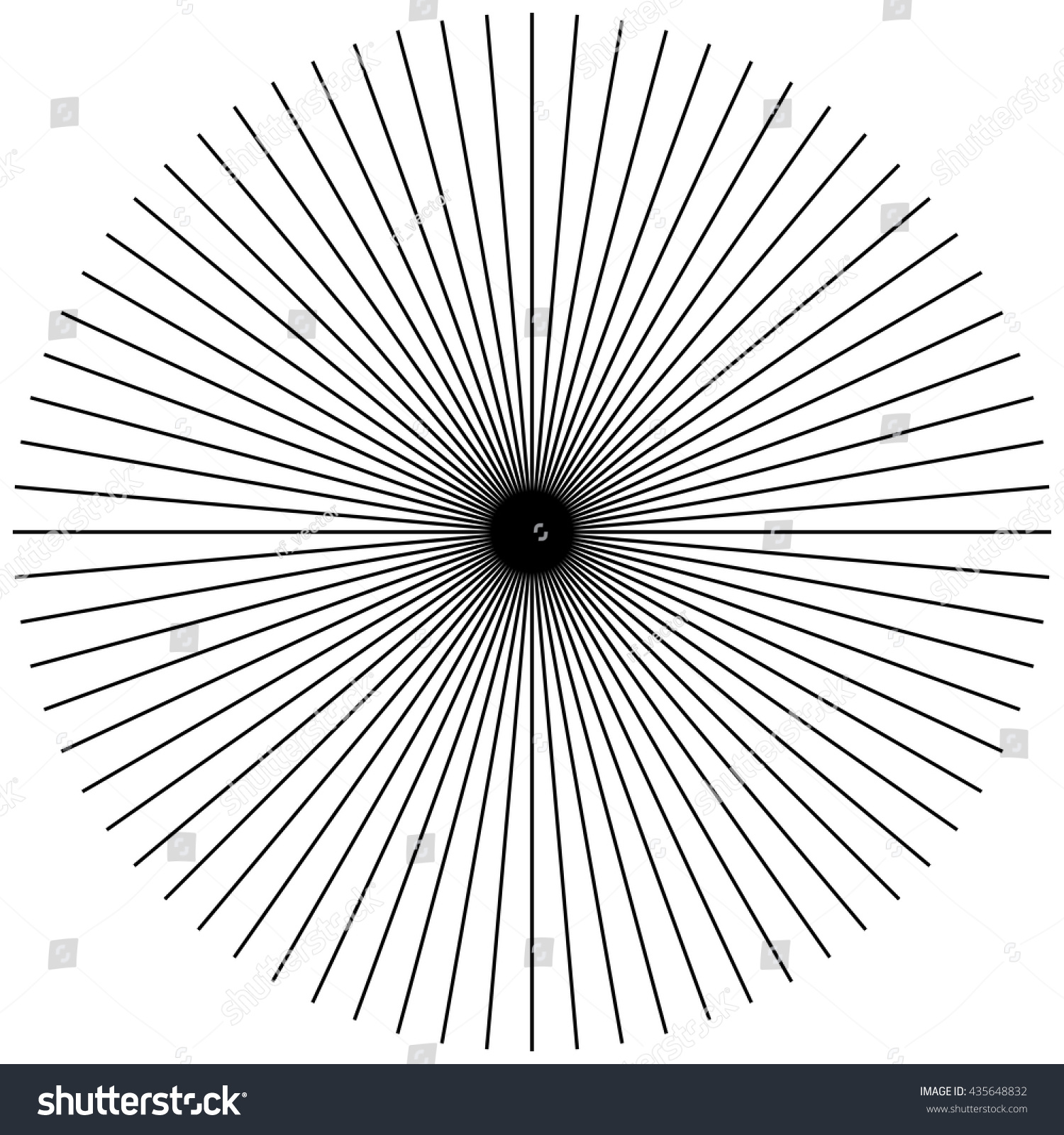 Radial Radiating Straight Thin Lines Circular Stock Vector 435648832 ...