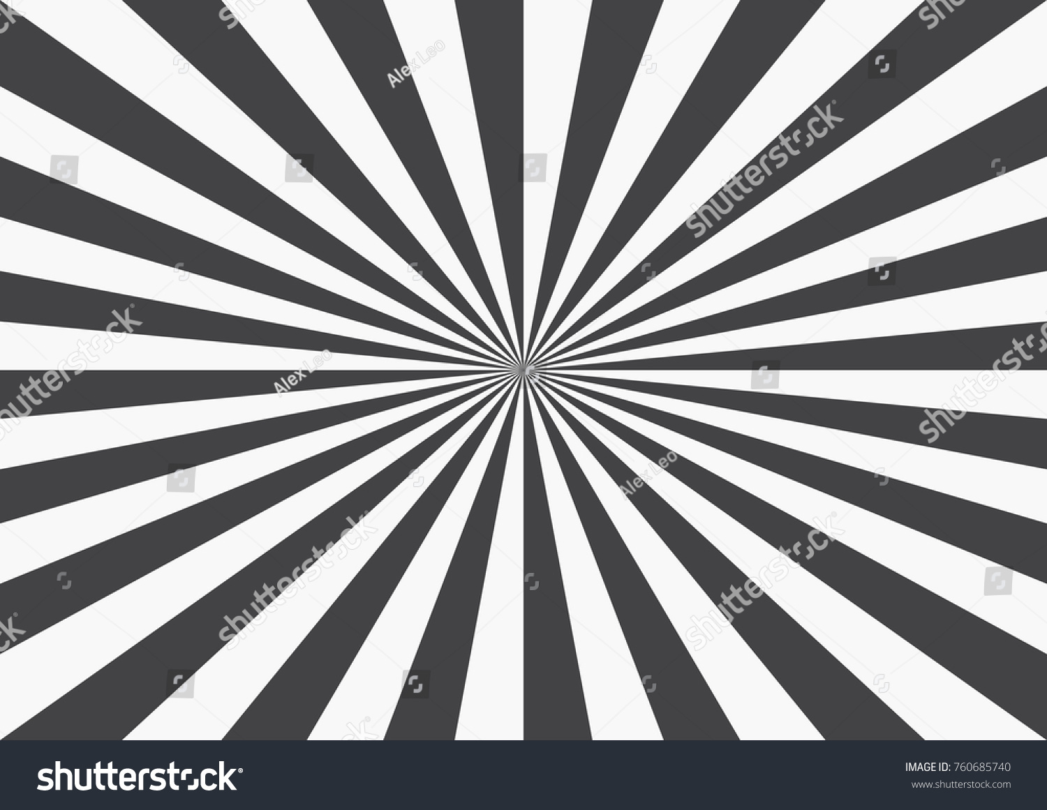 Radial Rays Background Retro Sunburst Background Stock Vector Royalty