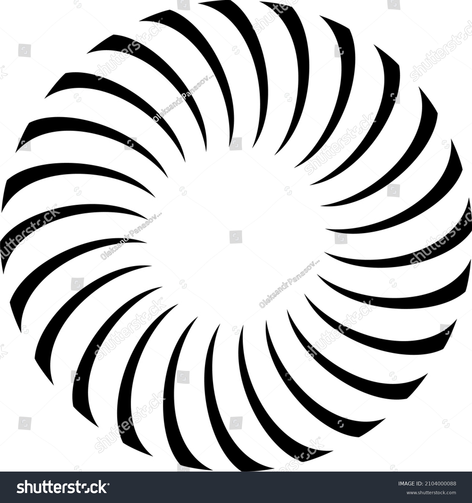 Radial Rays Vector Outline Icon Stock Vector (Royalty Free) 2104000088 ...