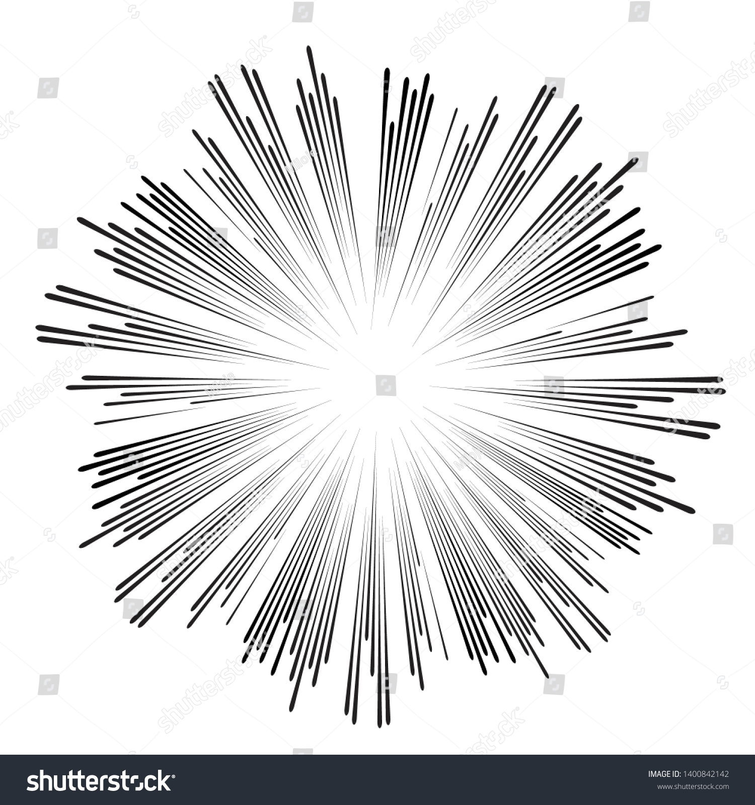 Radial Speed Lines Circle Form Comic Stock Vector (Royalty Free ...