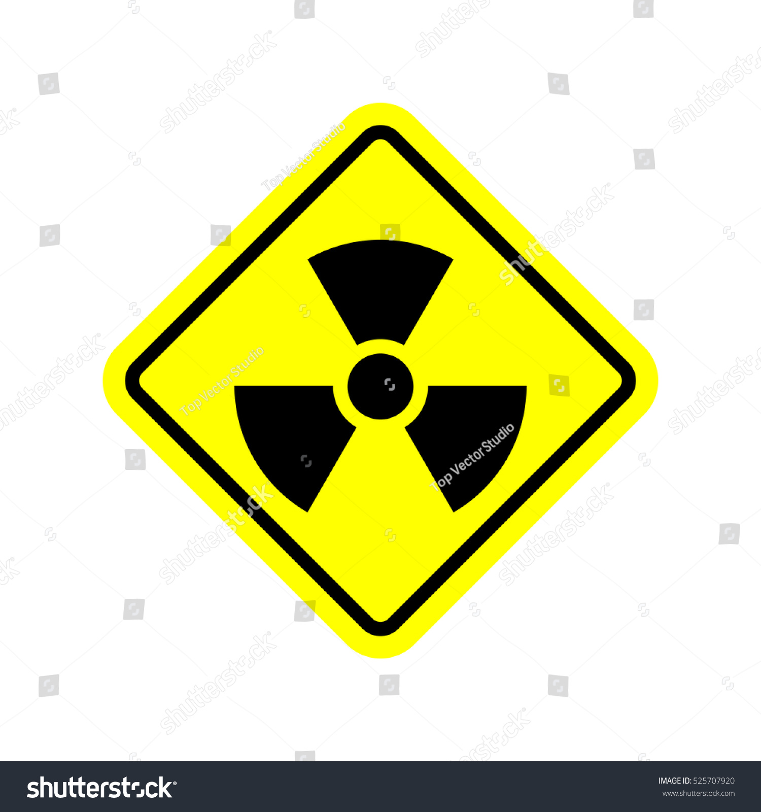 Radiation Danger Sign Caution Chemical Hazards Stock Vector 525707920 ...