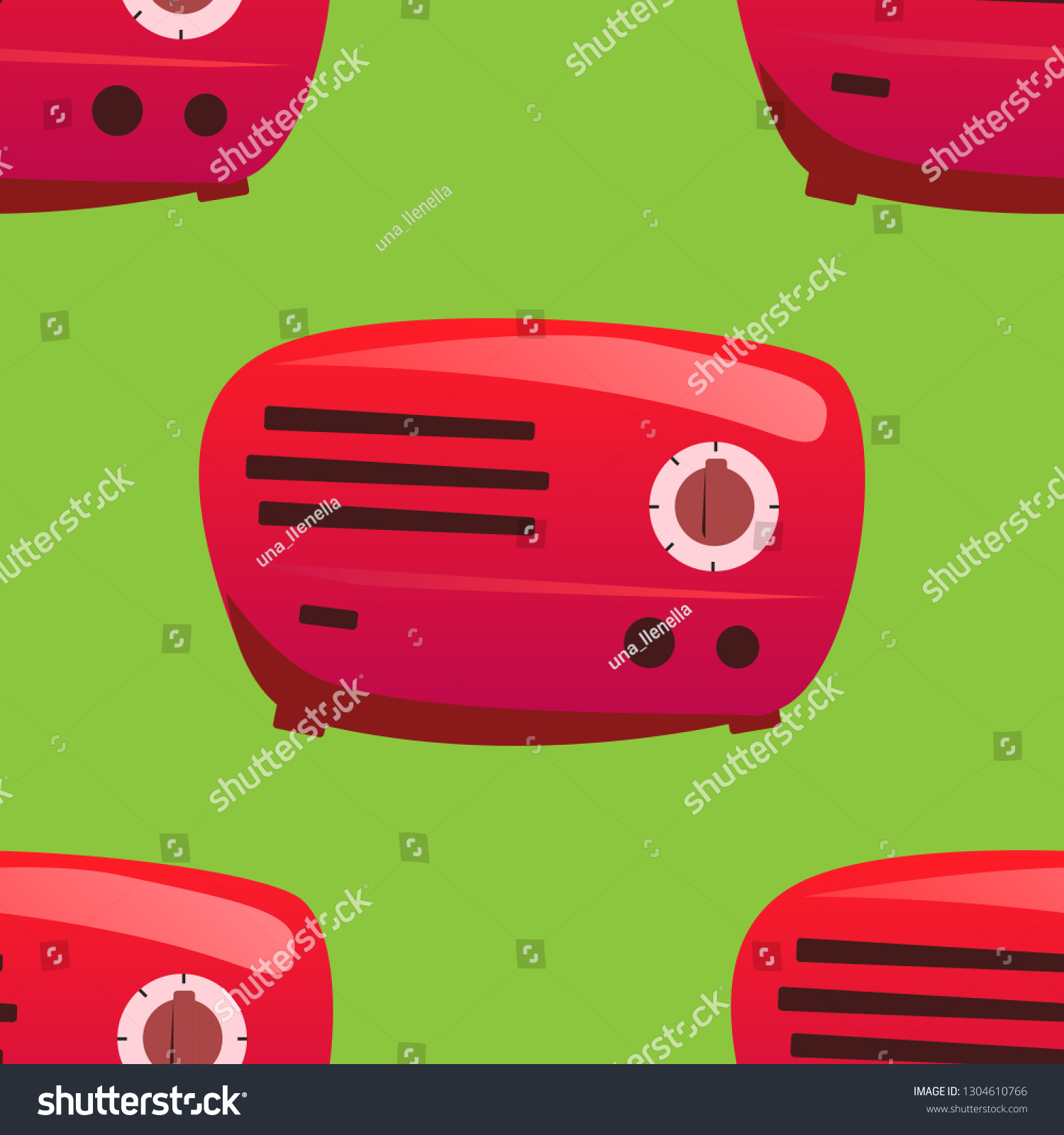 Radio Seamless Pattern Vector Illustration Stock Vector (Royalty Free ...