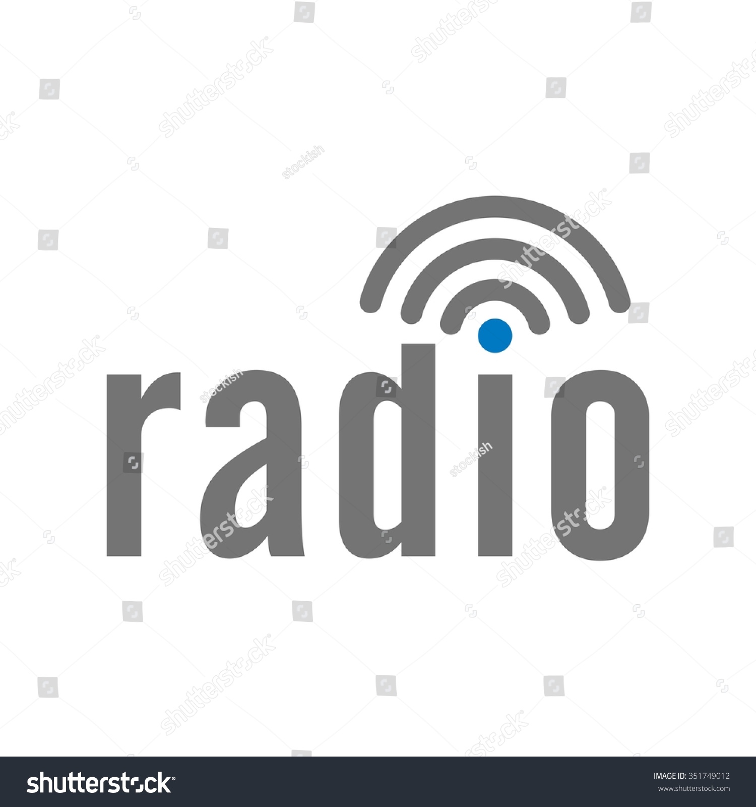 Radio Signal Logo Vector Stock Vector (Royalty Free) 351749012 ...