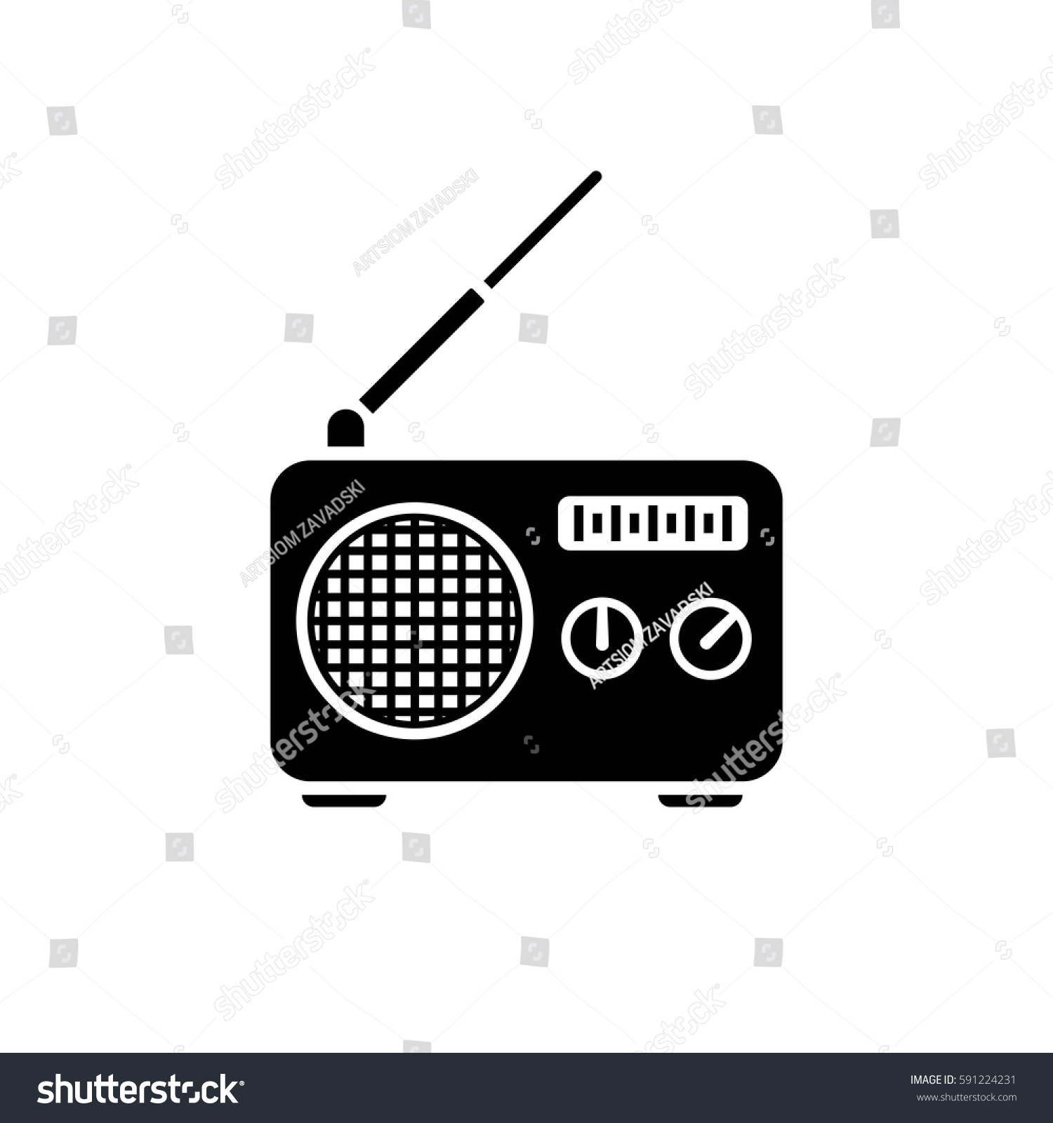 Radio Vector Icon Vector de stock (libre de regalías)591224231