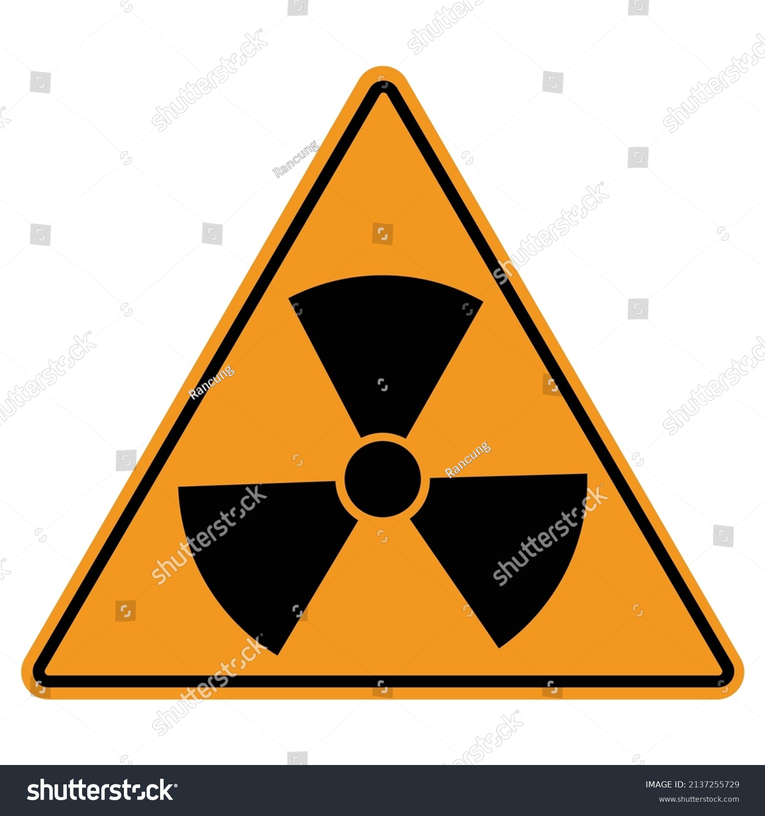 Radioactive Hazard Signnuclear Nonionizing Radiation Symbolillustration 