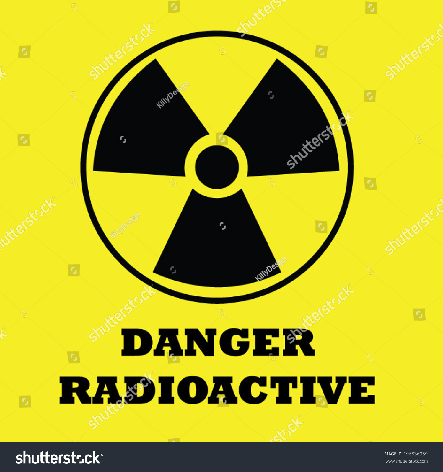 Radioactive Sign Stock Vector Illustration 196836959 : Shutterstock