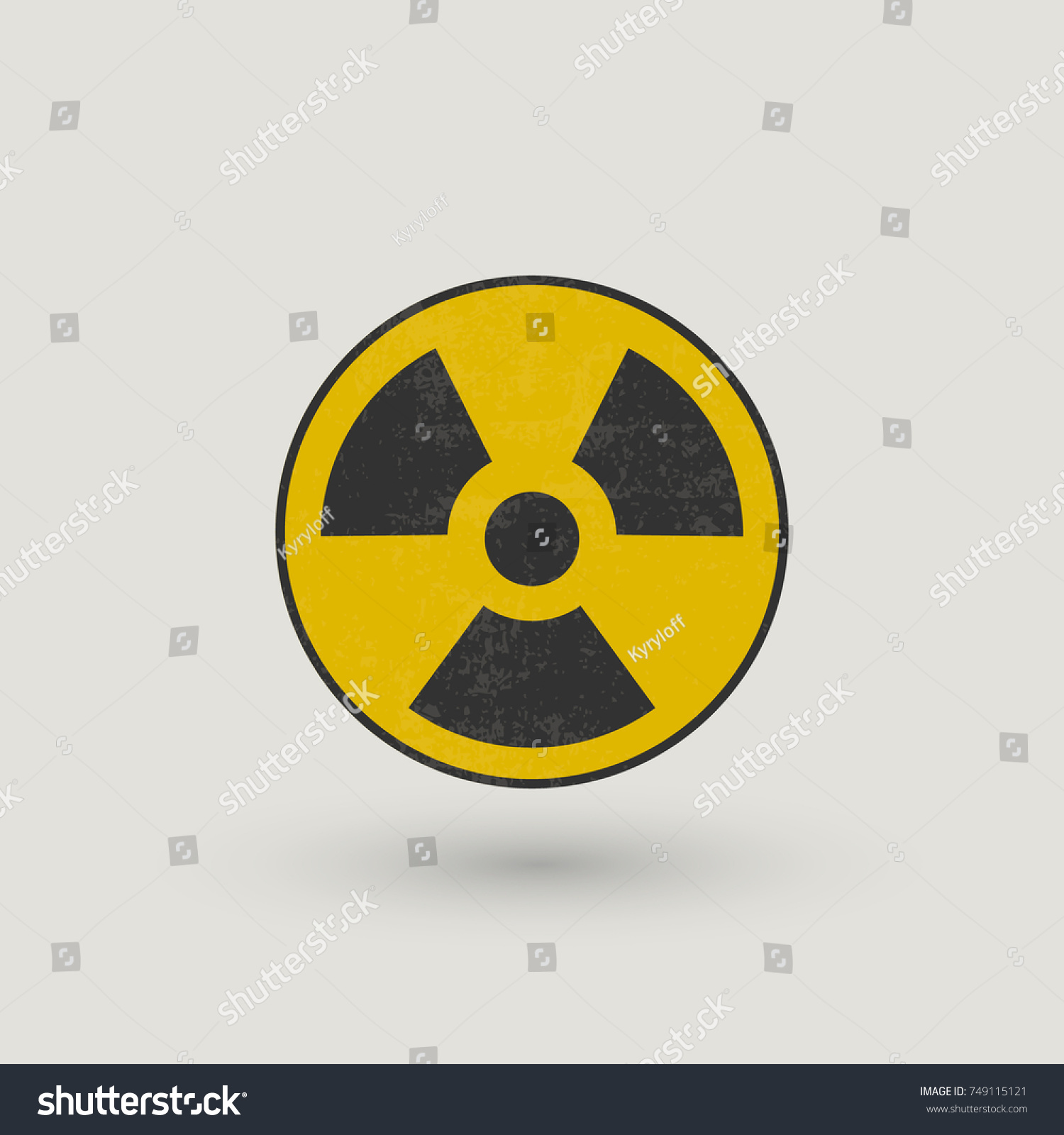 Radioactive Symbol Grunge Black Yellow Stock Vector (Royalty Free ...