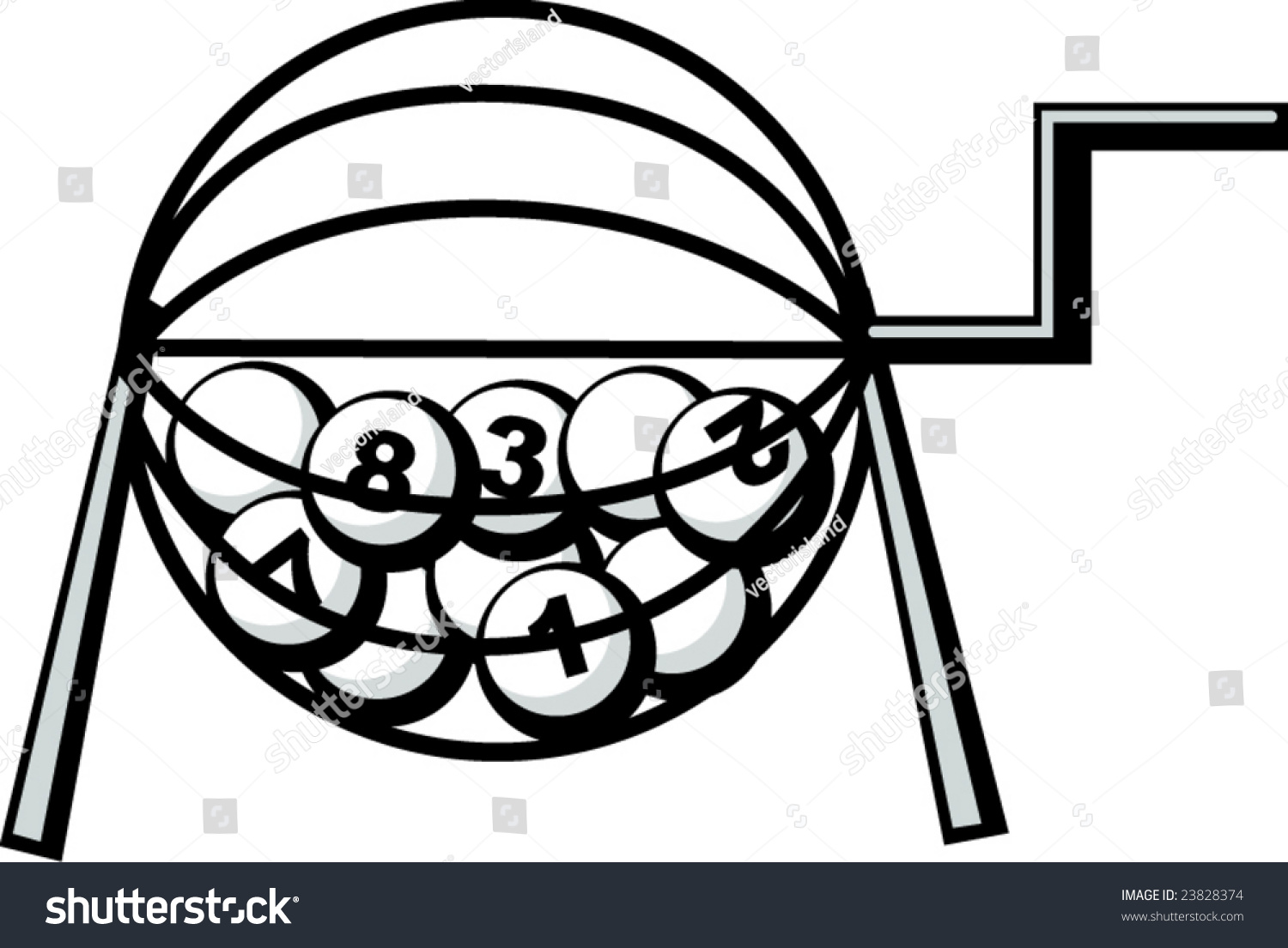 Raffle Cage Stock Vector 23828374 - Shutterstock