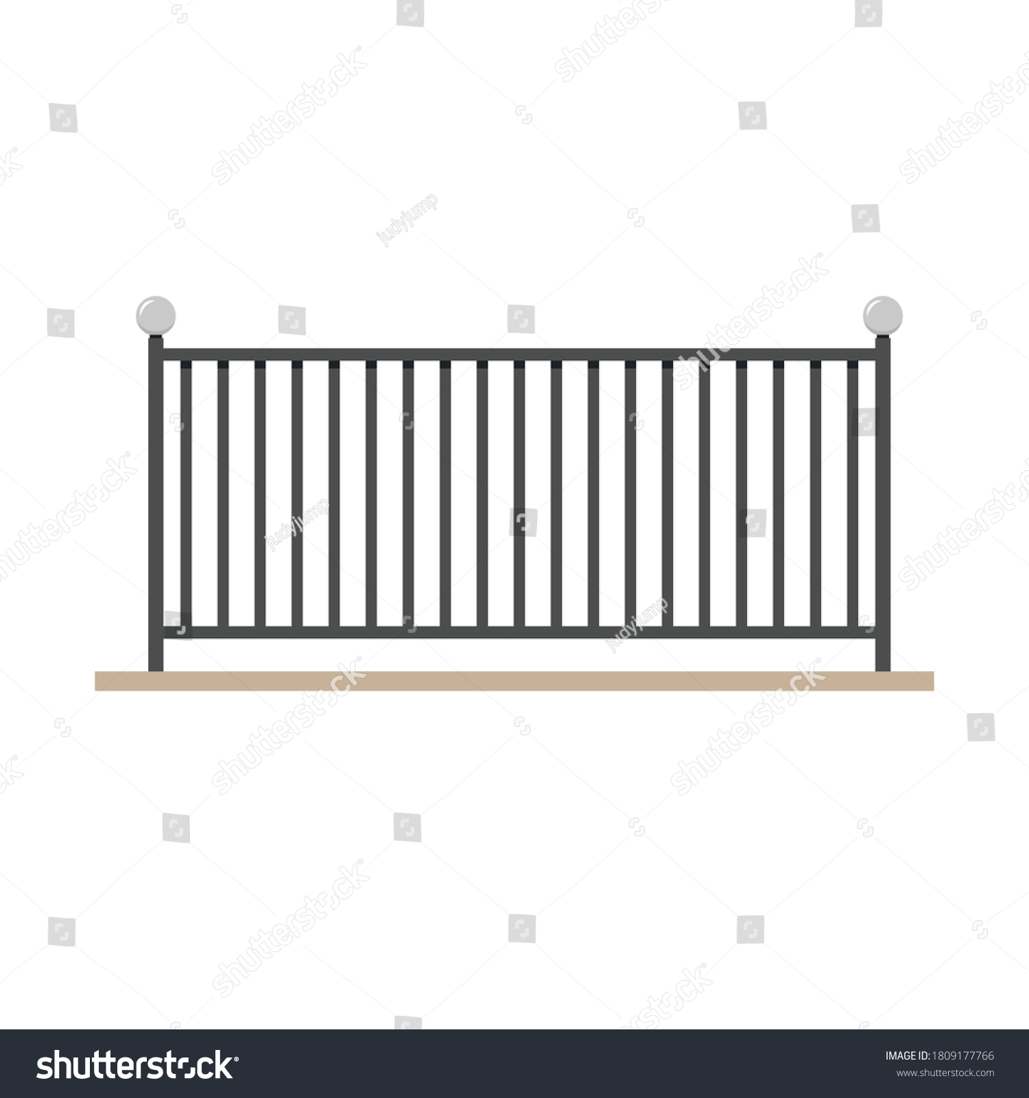 Railing Vector Railing On White Background Stock Vector (Royalty Free ...