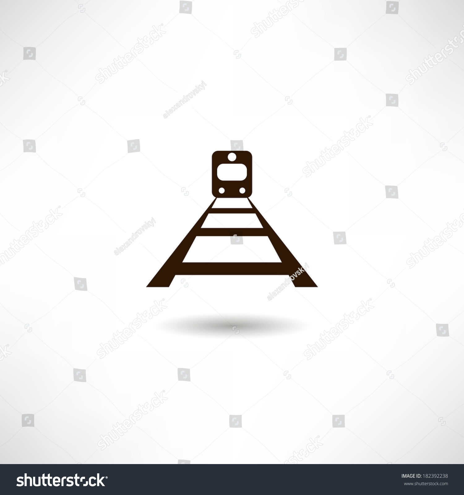 Railroad Icon Stock Vector 182392238 - Shutterstock