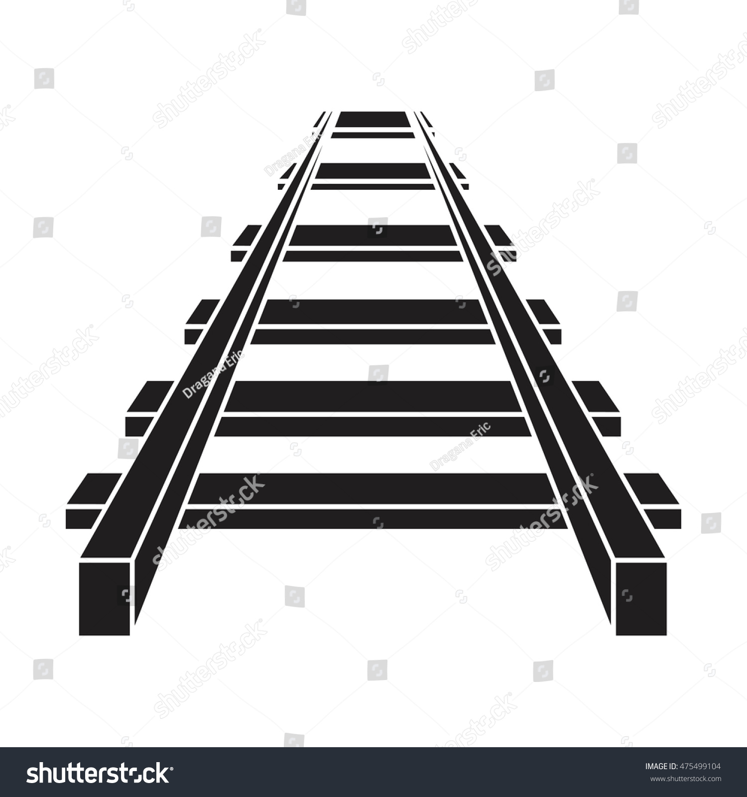 Railroad Vector Icon Railway Icon Stock Vector 475499104 - Shutterstock