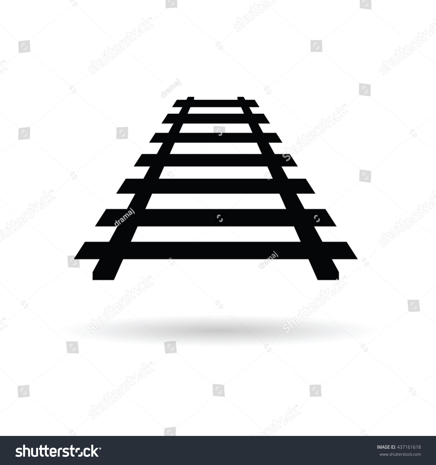 Rails Black Color Illustration Stock Vector (Royalty Free) 437161618 ...