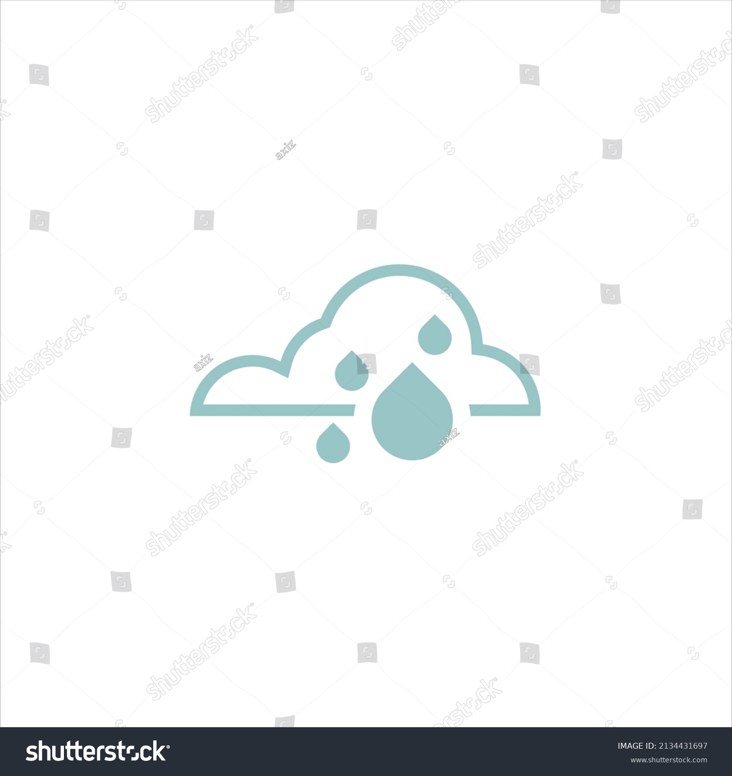 Rain Icon Trendy Flat Style Isolated Stock Vector (Royalty Free