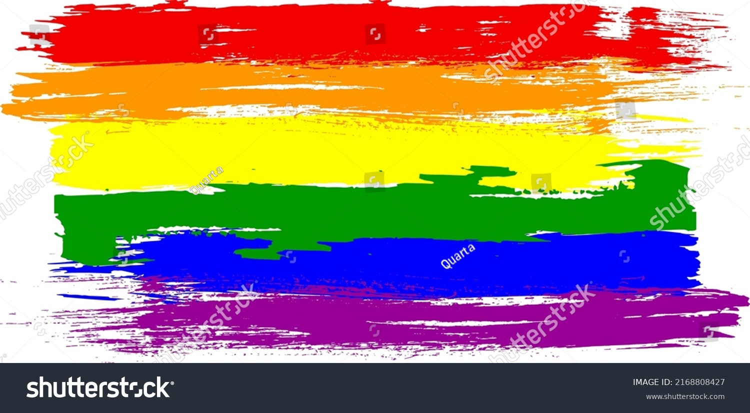 Rainbow Brush Stroke Pride Flag Symbol Stock Vector Royalty Free Shutterstock