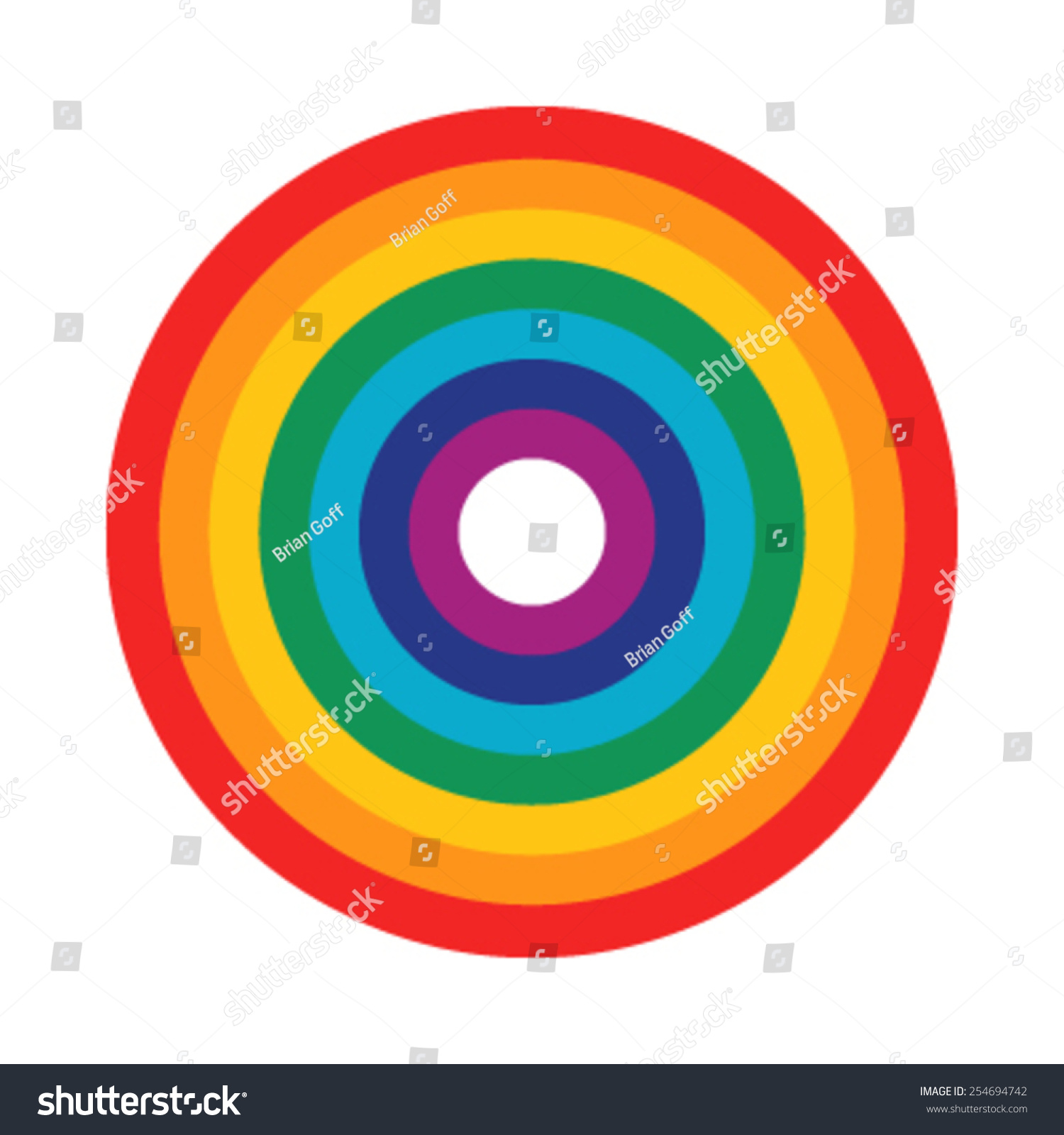 Rainbow Circle Vector Icon Stock Vector (Royalty Free) 254694742