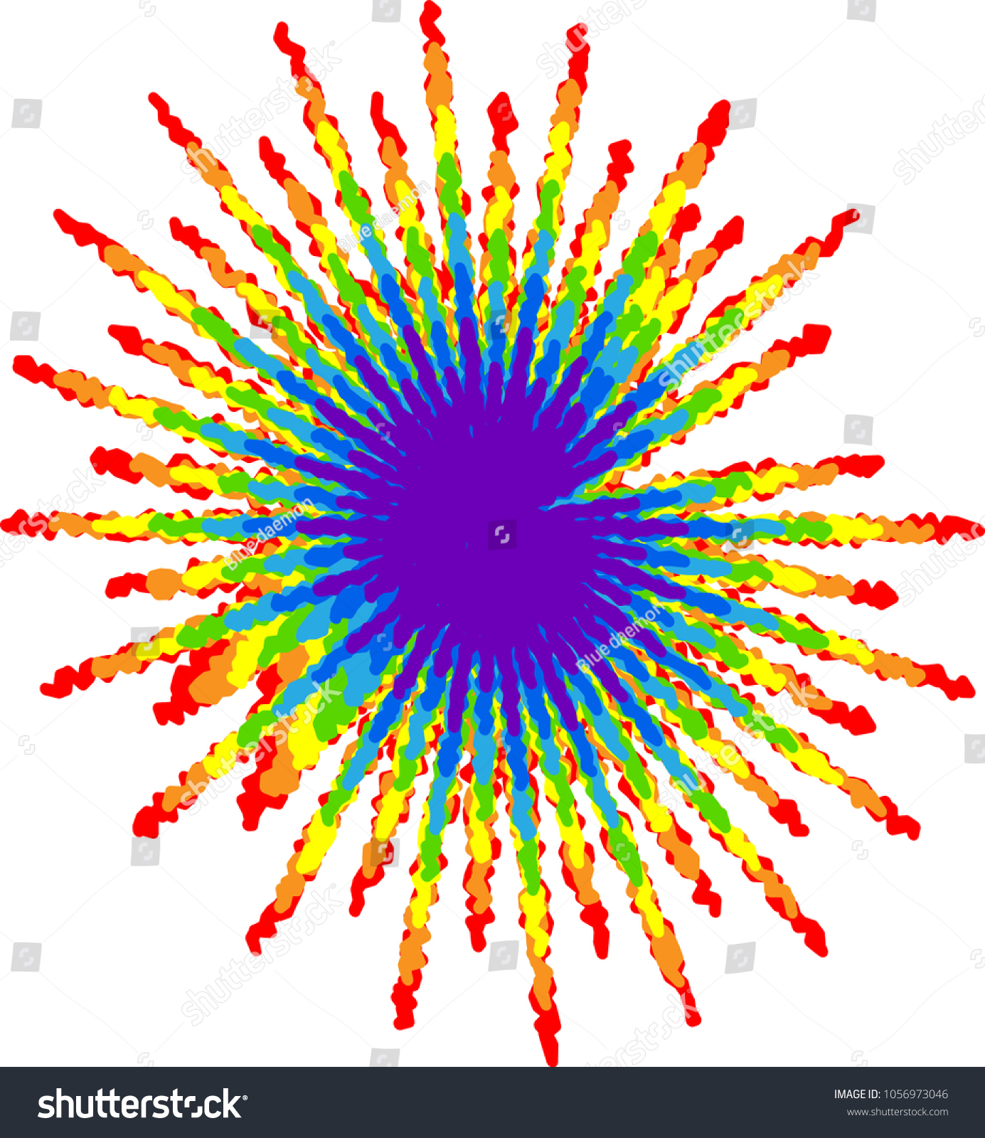 Rainbow Color Explosion Stock Vector Royalty Free 1056973046