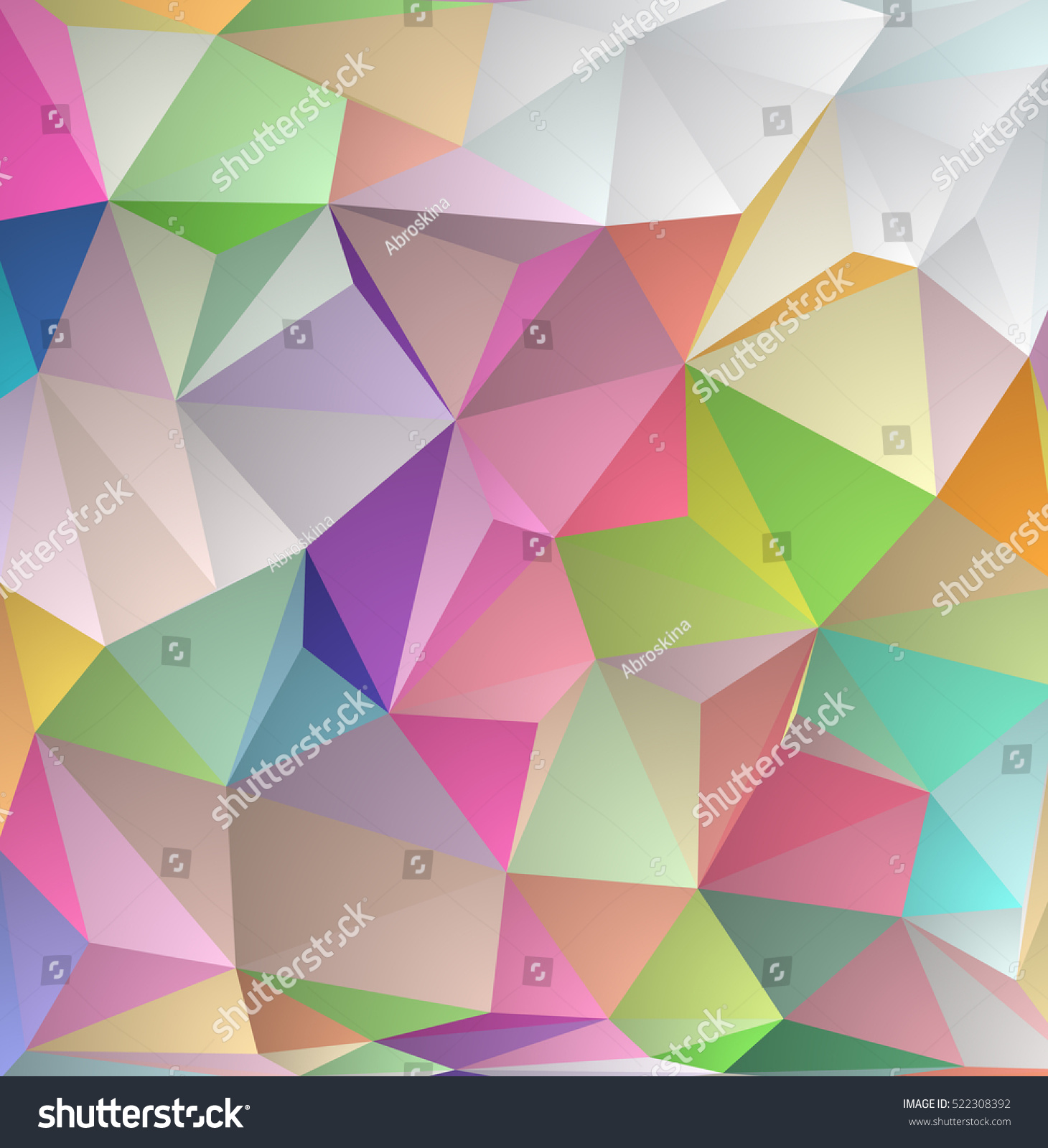 Rainbow Colors Triangular Vector Pattern Stock Vector (Royalty Free ...