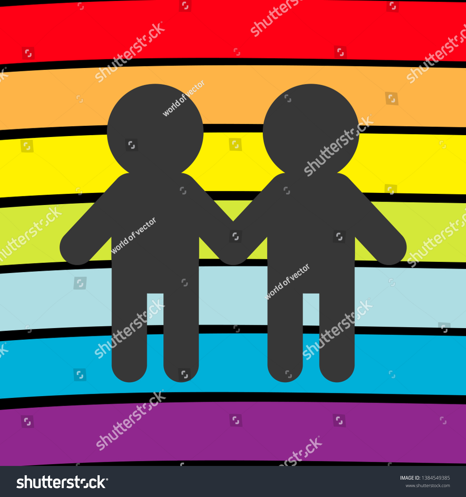 Rainbow Flag Backdrop Lgbt Gay Symbol Vector De Stock Libre De Regalías 1384549385 Shutterstock 0268