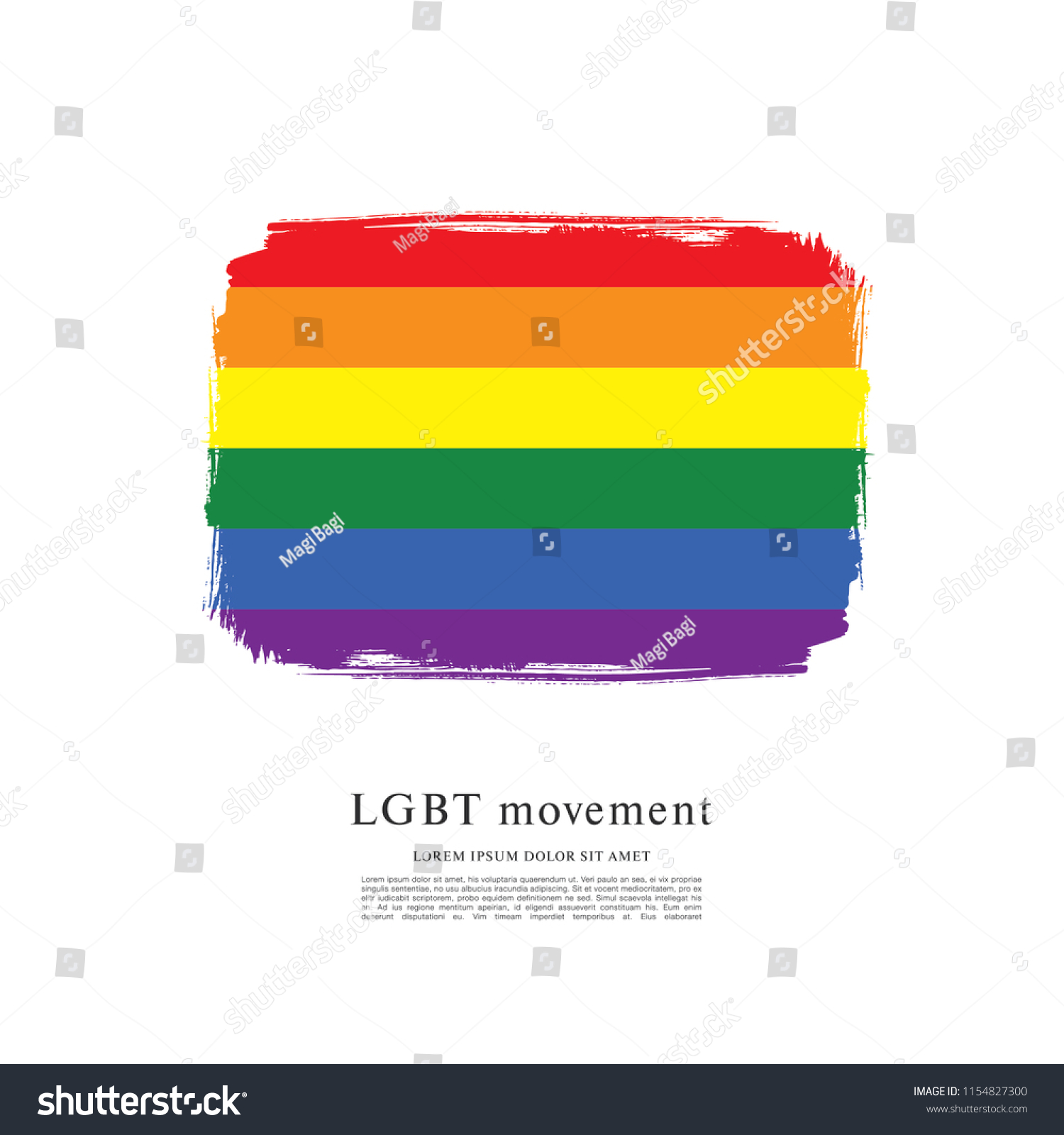 Rainbow Flag Lgbt Movement Vector Illustration Vector De Stock Libre