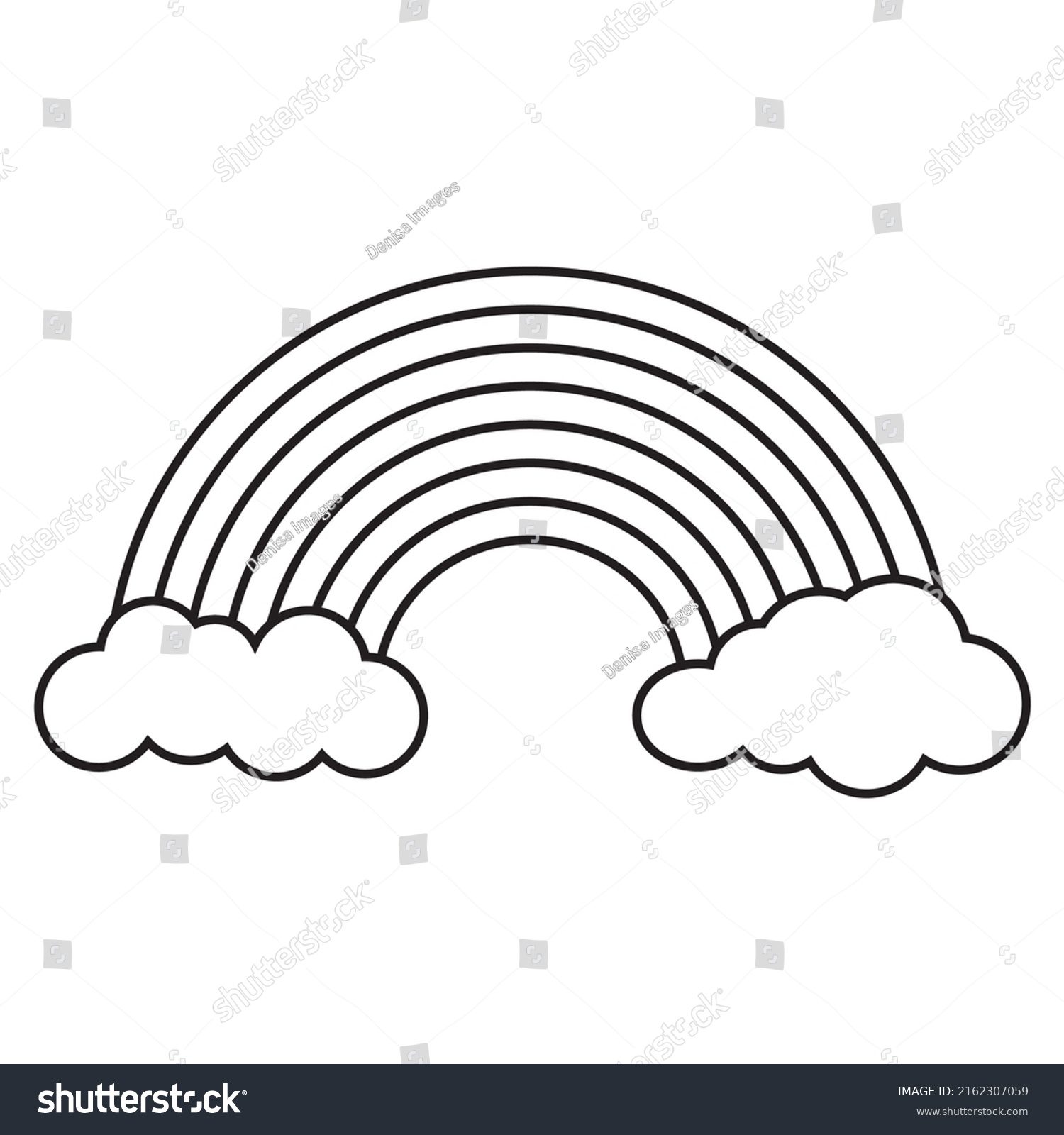 Rainbow Hand Drawn Icon Simple Rainbow Stock Vector (Royalty Free ...