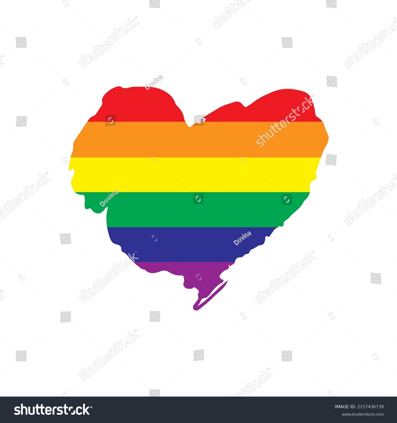 Rainbow Heart Symbol Lgbt Pride Vector Stock Vector Royalty Free 2157436739 Shutterstock