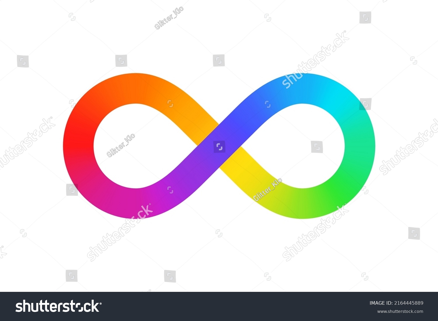 Rainbow Infinity Symbol Isolated On White Stock Vector (Royalty Free ...