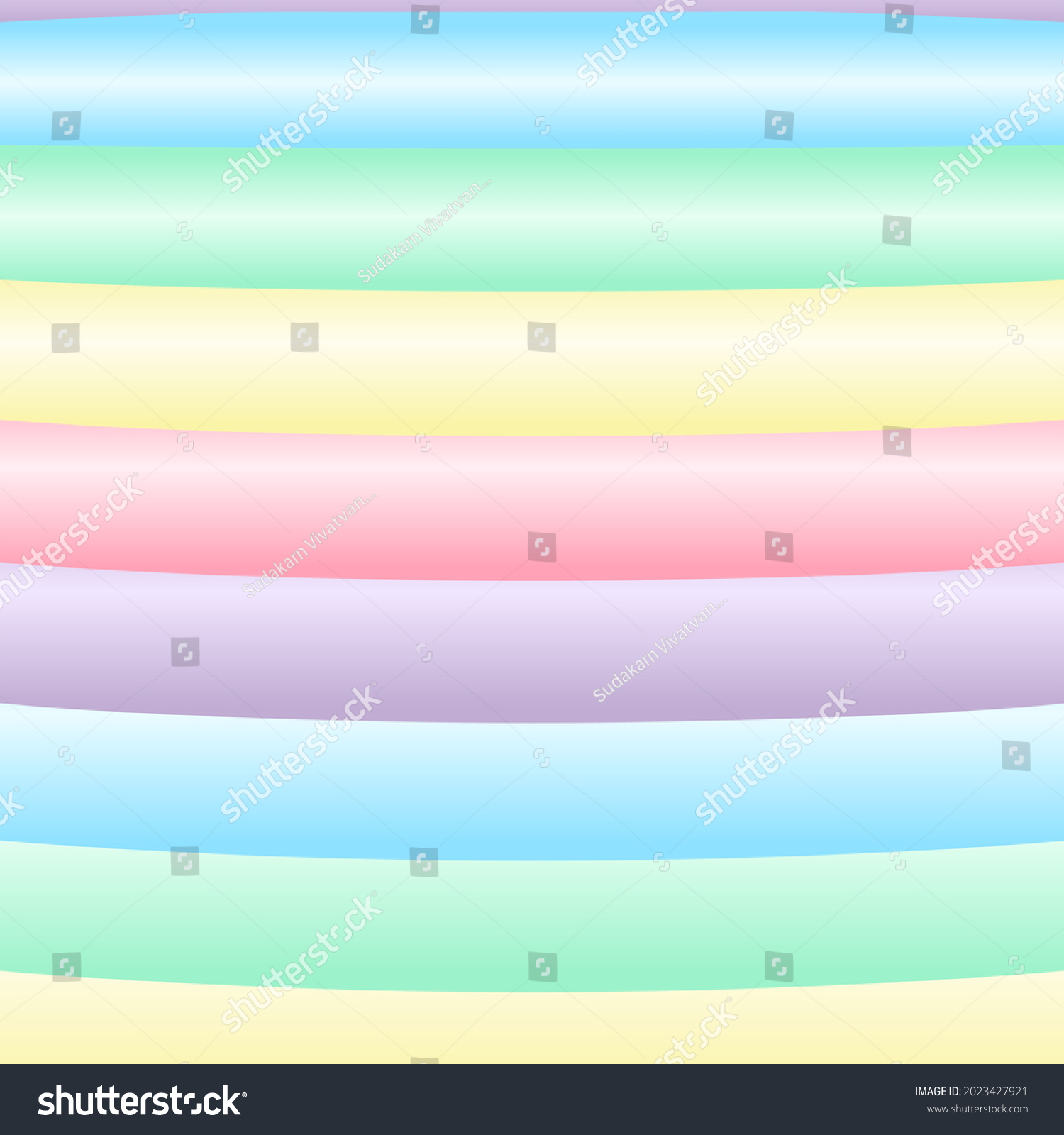 Rainbow Seamless Pattern Background Pastel Horizontal Stock Vector ...