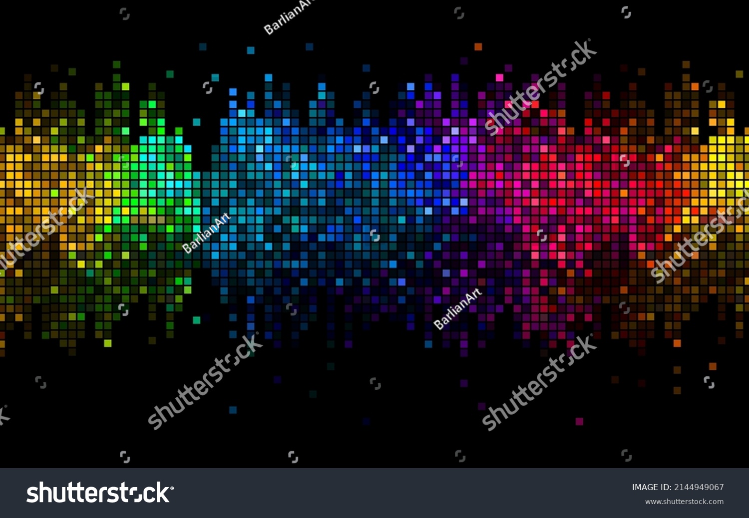 Rainbow Shining Digital Equalizer On Black Stock Vector (Royalty Free ...