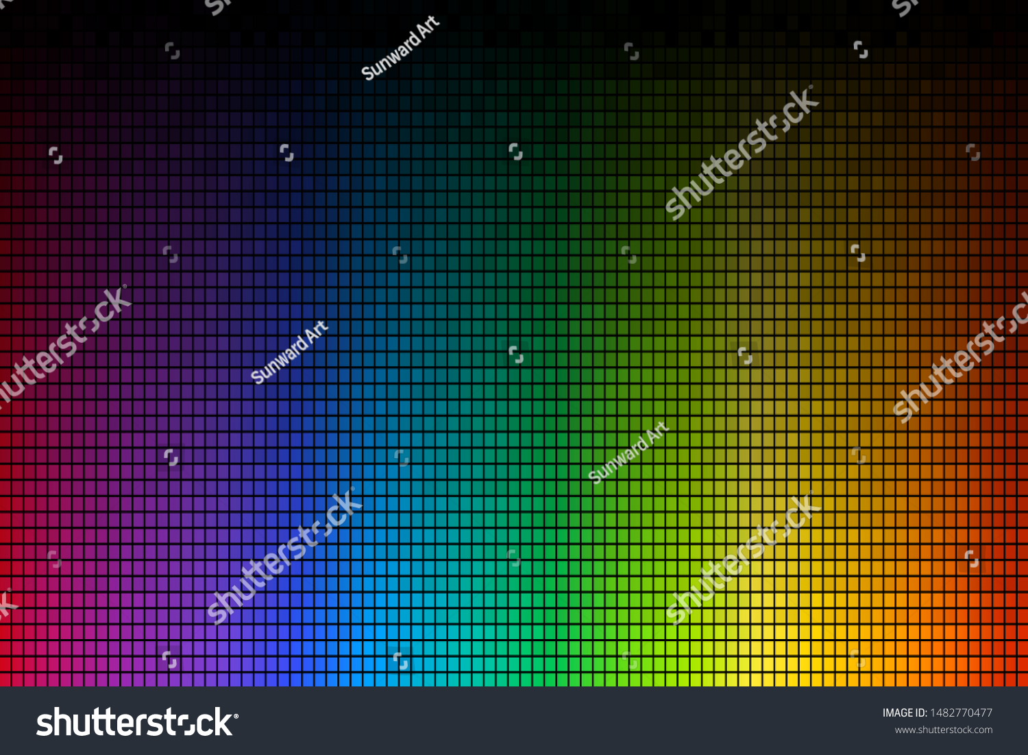 Rainbow Spectrum Colors Geometric Mosaic Tile Stock Vector (Royalty ...