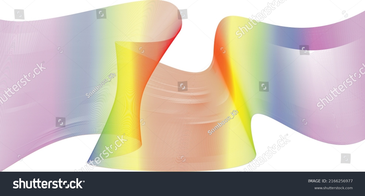 Rainbow Stripes Curve Back Forth Stock Vector (Royalty Free) 2166256977 ...
