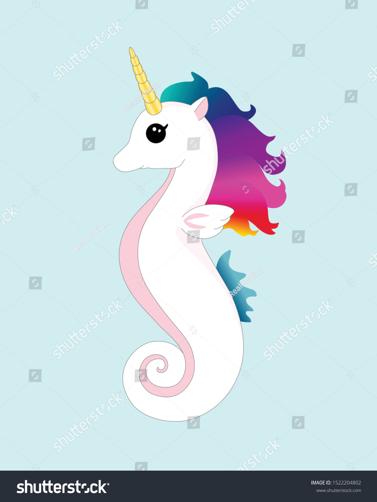 Rainbow unicorn mermaid