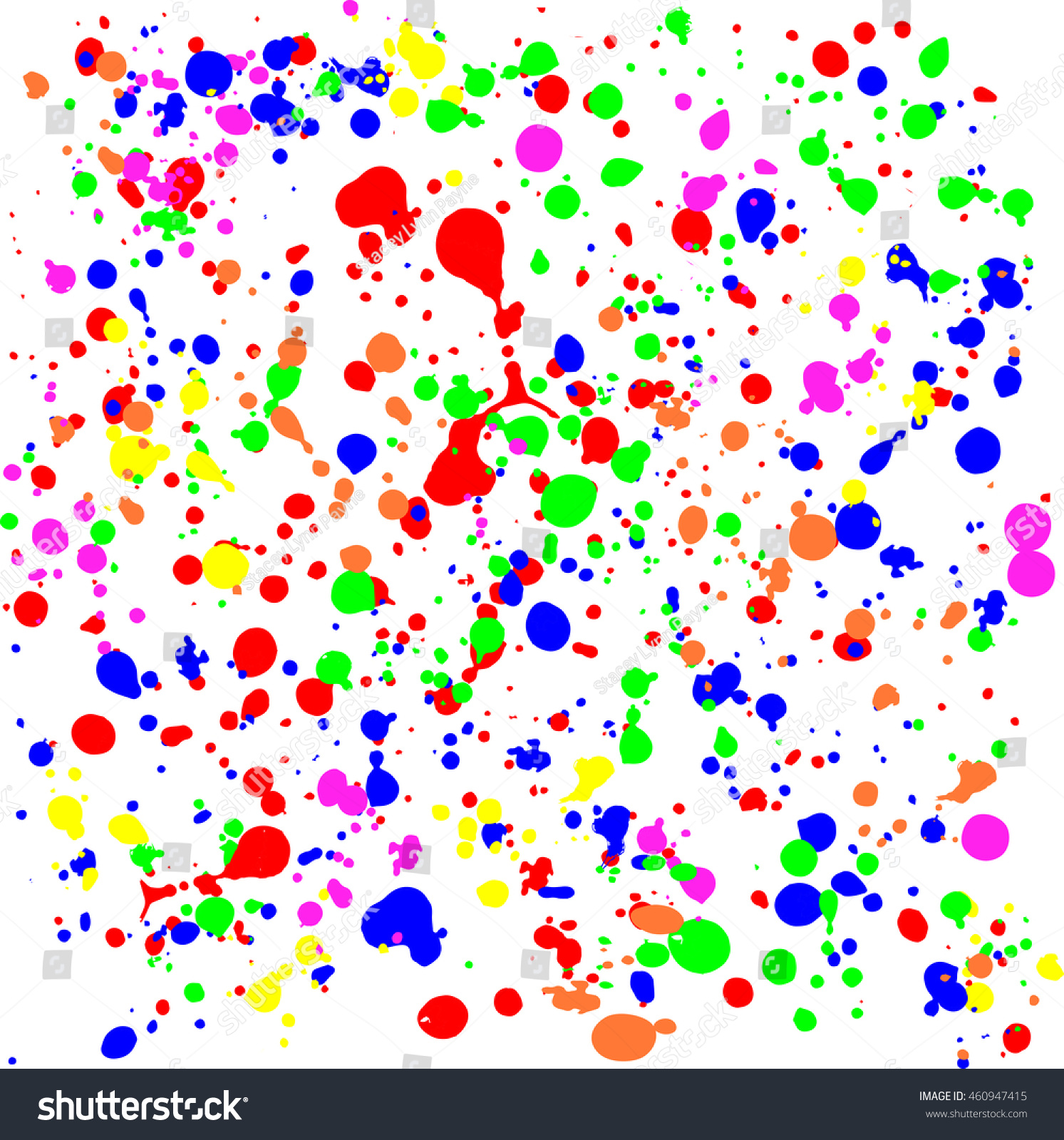 Rainbow Watercolor Paint Splatters Drips On Stock Vector (Royalty Free ...