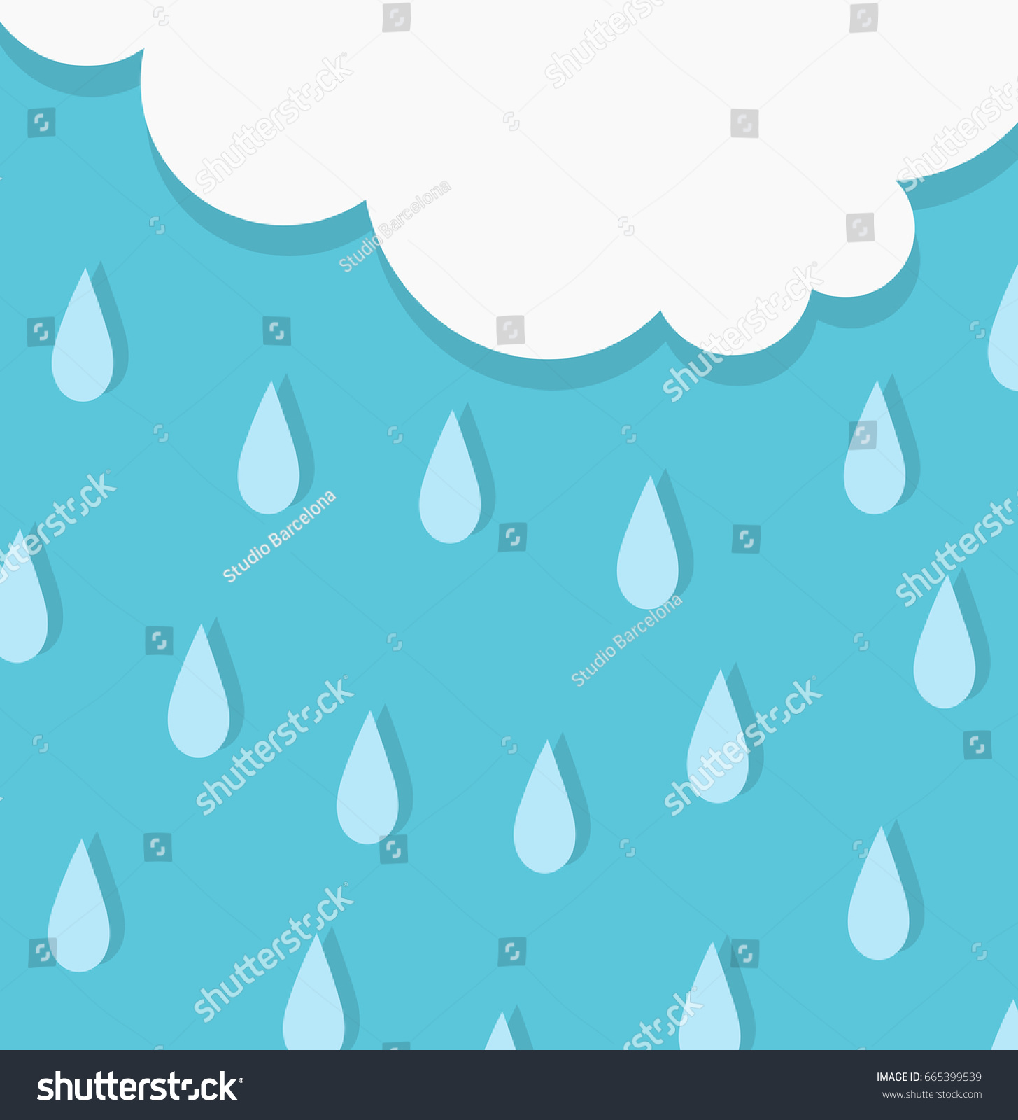 Raining Cloud Background Vector Illustration: เวกเตอร์สต็อก (ปลอดค่า ...