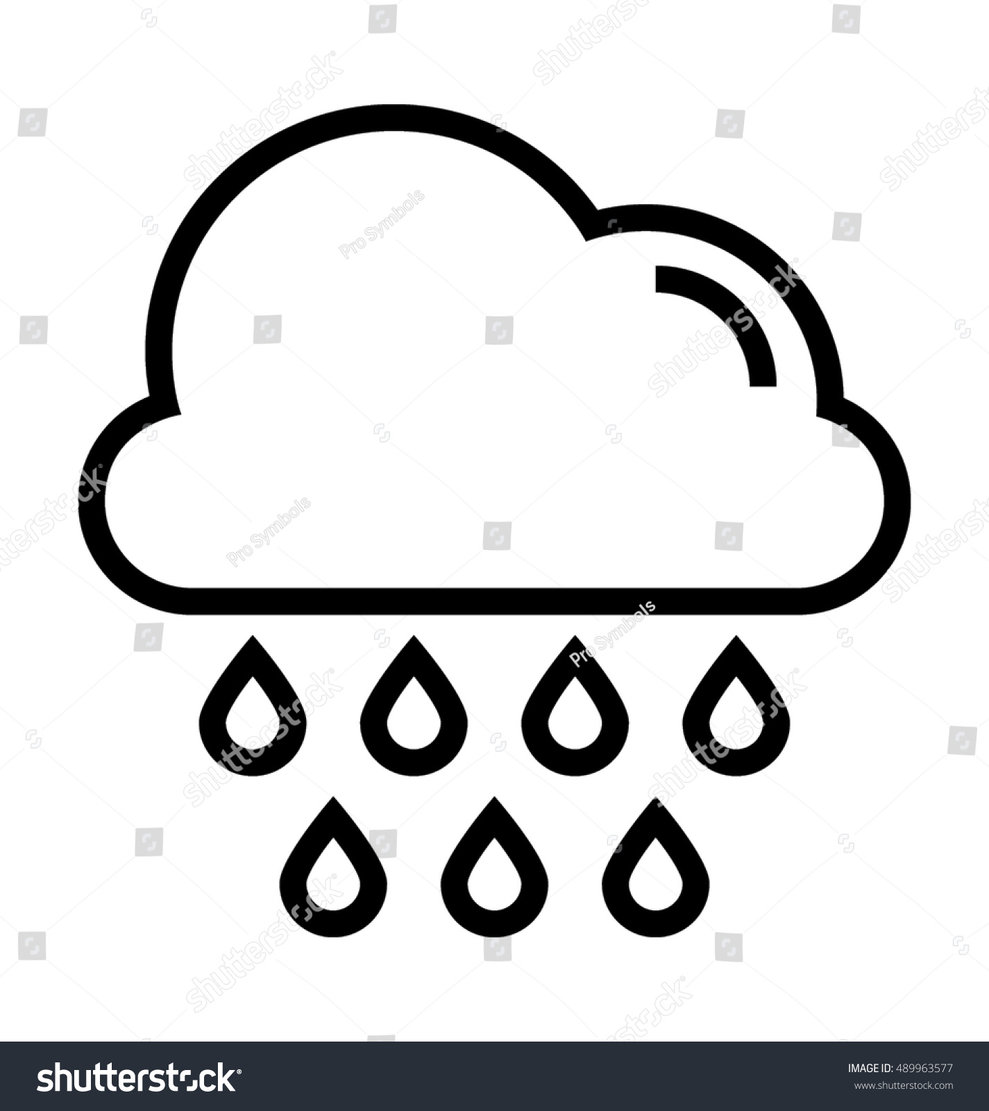 Raining Vector Icon Stock Vector (Royalty Free) 489963577 | Shutterstock