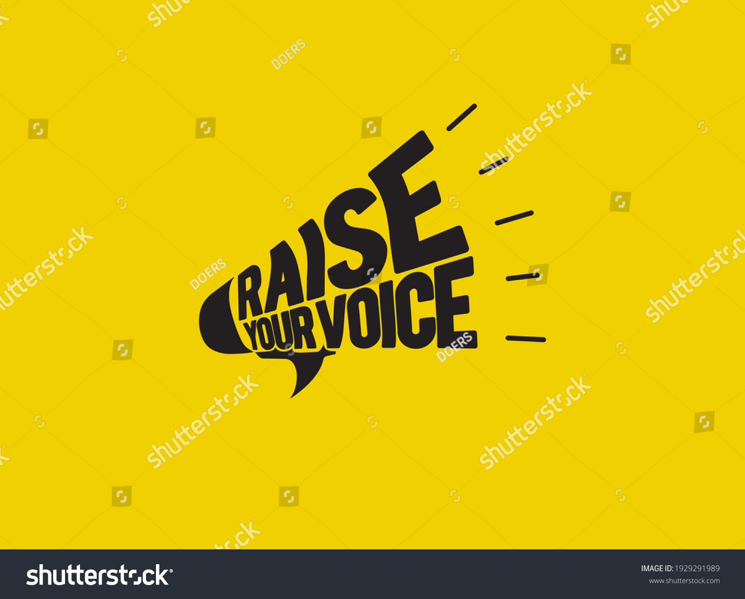 Raise Your Voice Vector Logo Illustration Stock Vector Royalty Free 1929291989 Shutterstock