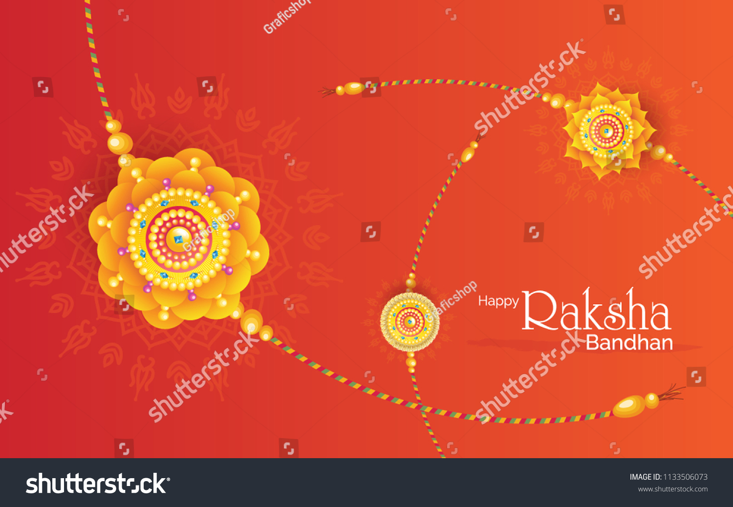 Rakhi Festival Background Design Creative Rakhi เวกเตอร์สต็อก (ปลอดค่า