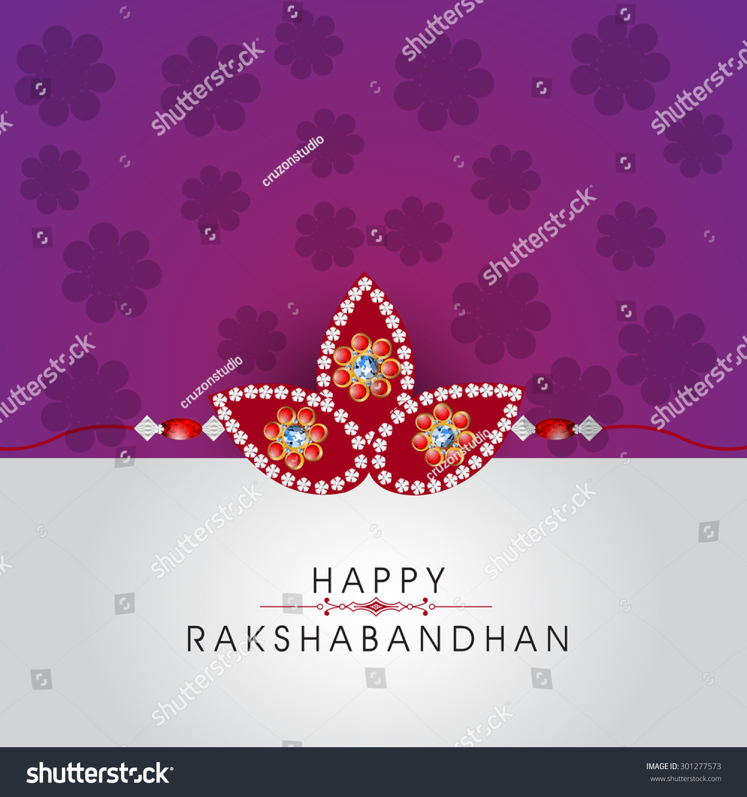 Raksha Bandhan Greeting Card Illustration Beautiful Stock Vector ...