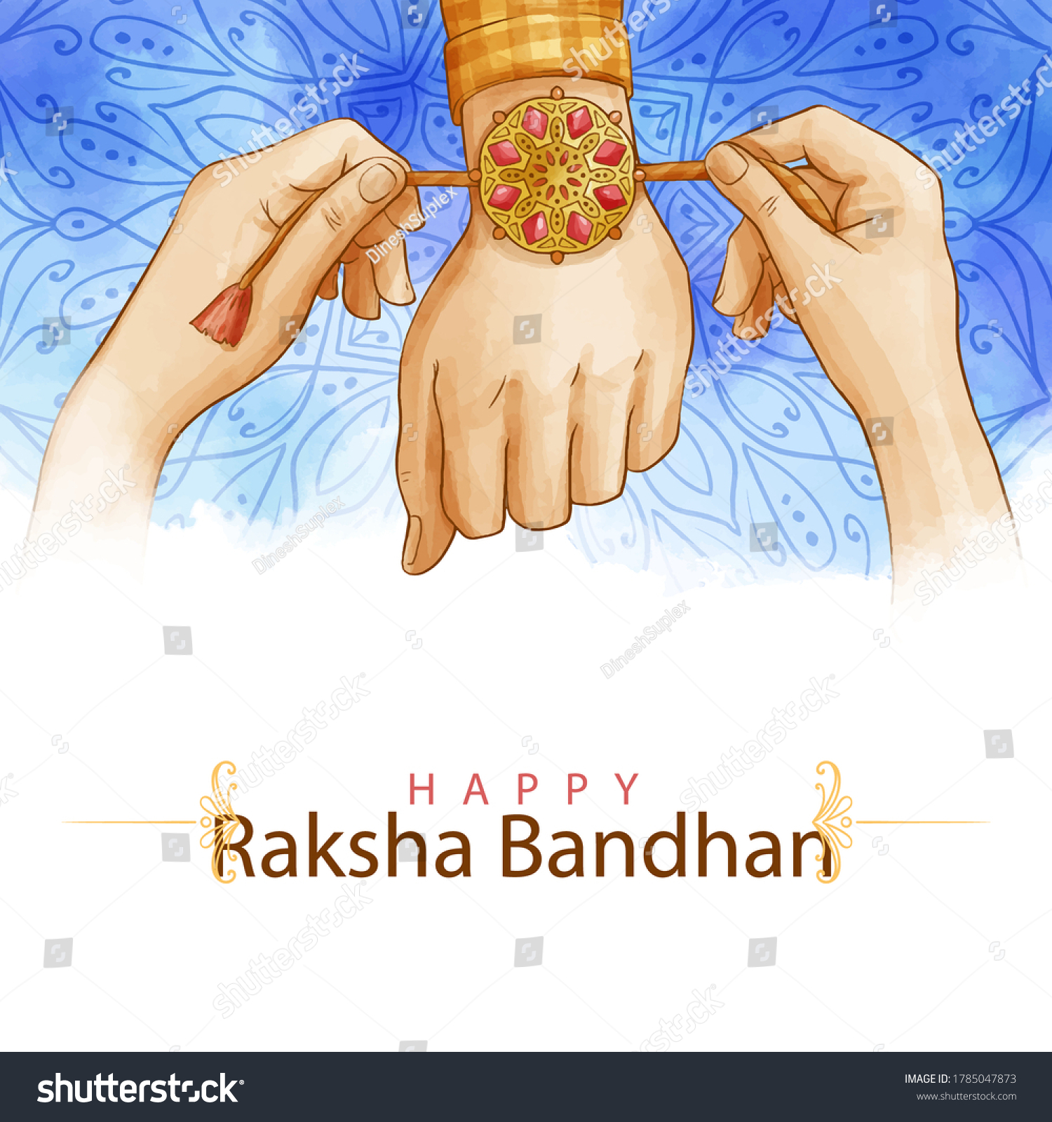 Raksha Bandhan Observed On Last Day Stock Vector (Royalty Free) 1785047873