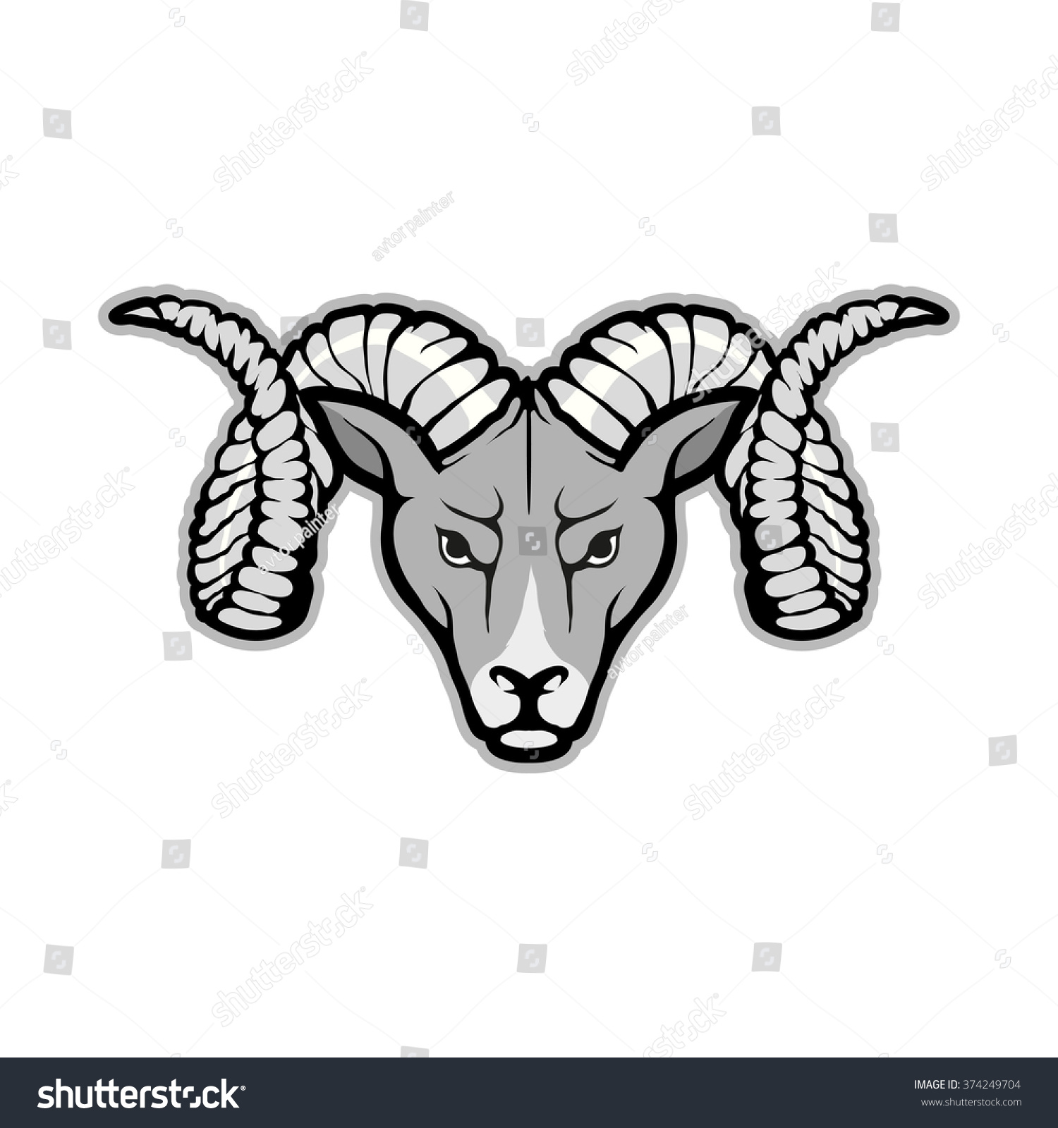 Ram Logo Stock Vector Illustration 374249704 : Shutterstock