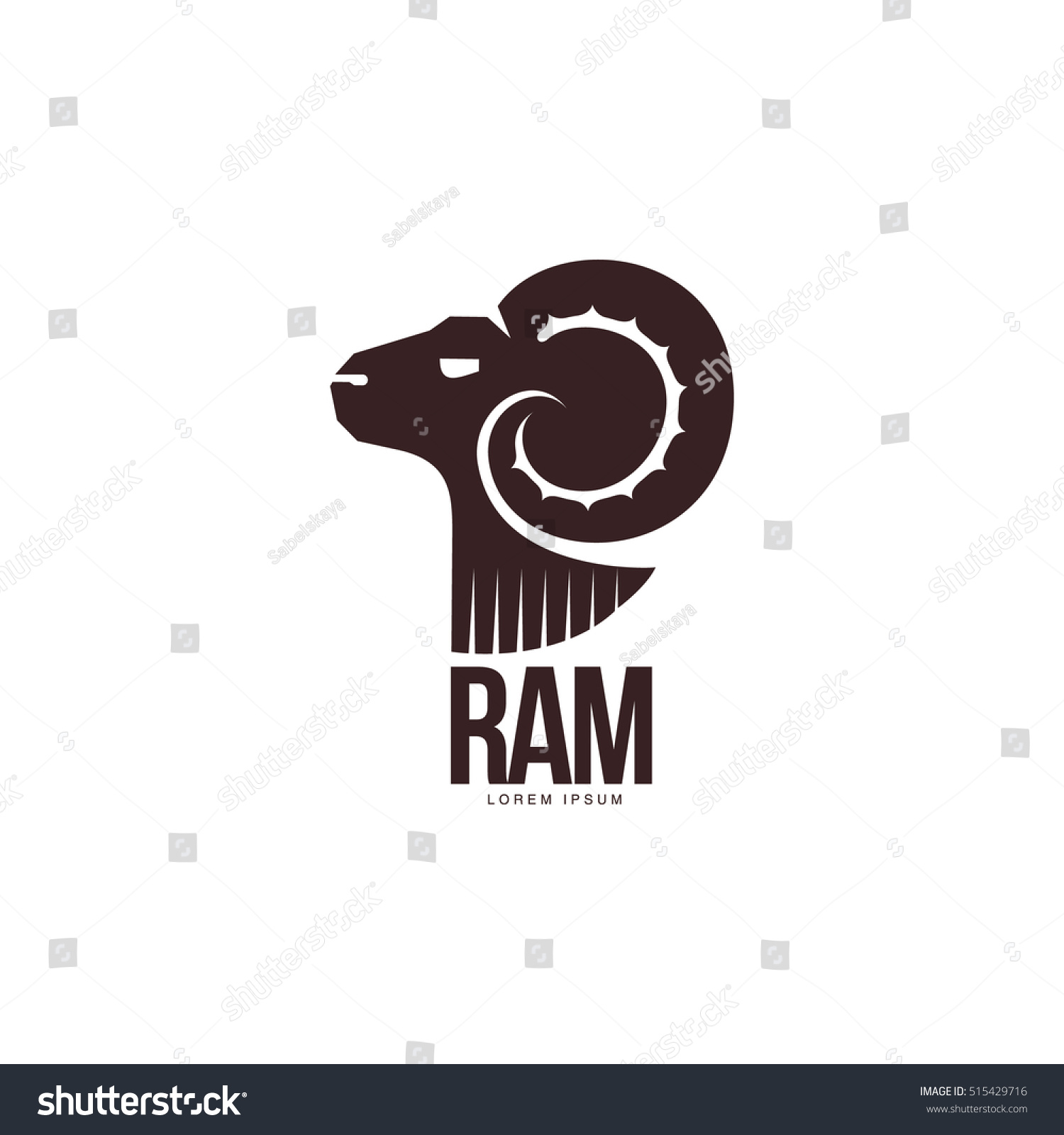 白い背景にラム 羊 ラムの頭のシルエットグラフィックスロゴテンプレート ベクターイラスト ビジネス用の黒と白の羊 ラム ラムシルエットヘッド 農場 羊毛製品のロゴ のベクター画像素材 ロイヤリティフリー