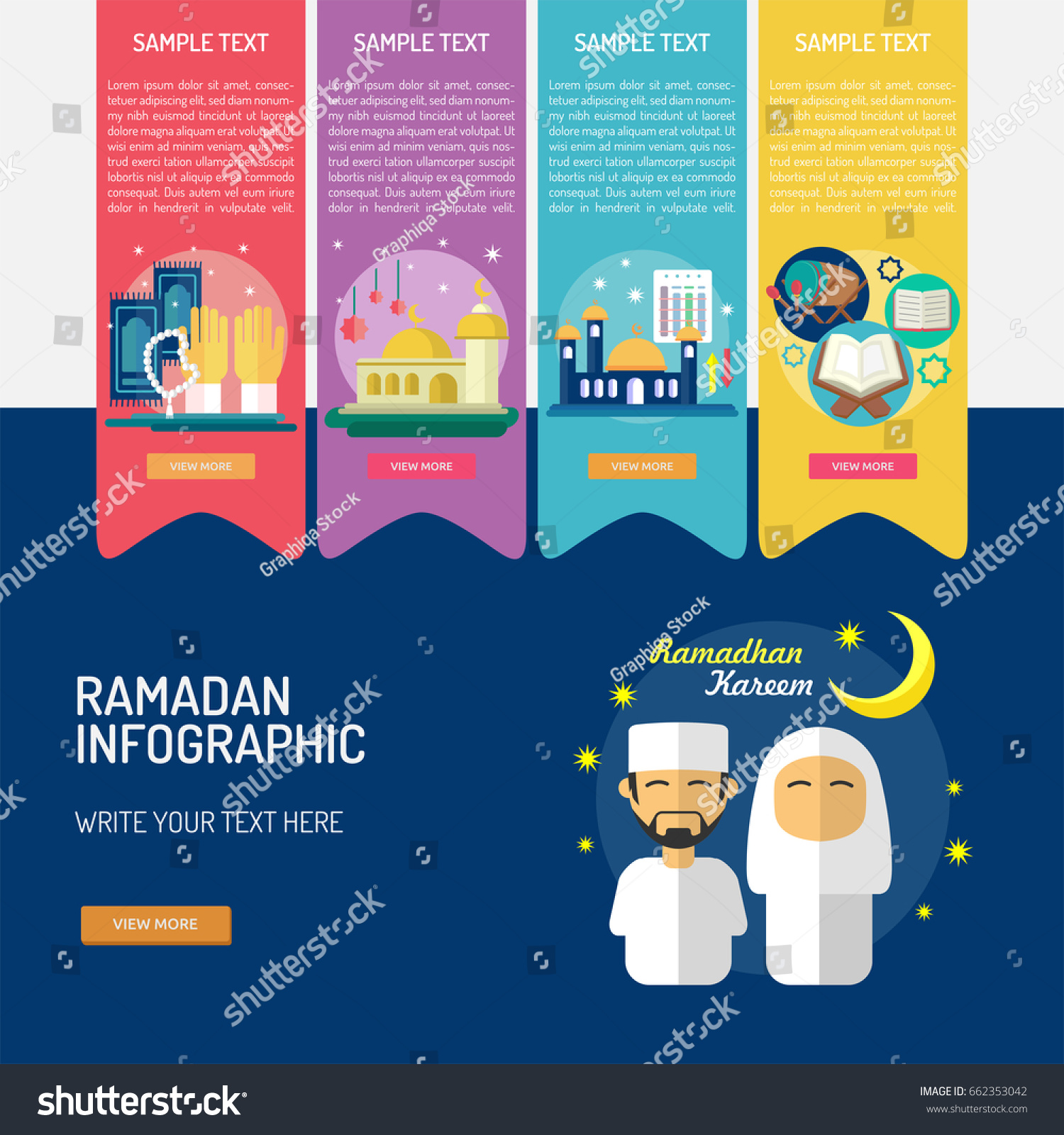 Ramadan Infographic Stock Vector (Royalty Free) 662353042 | Shutterstock