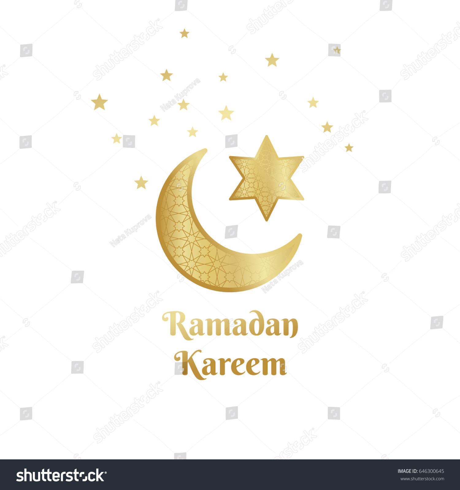 Ramadan Kareem Greeting Card Banner Poster Stock Vector 